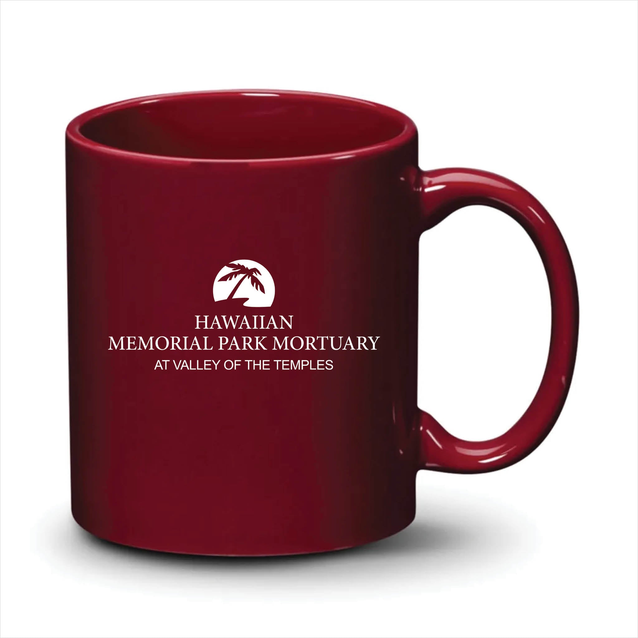 Malibu Mug Burgundy White Logo