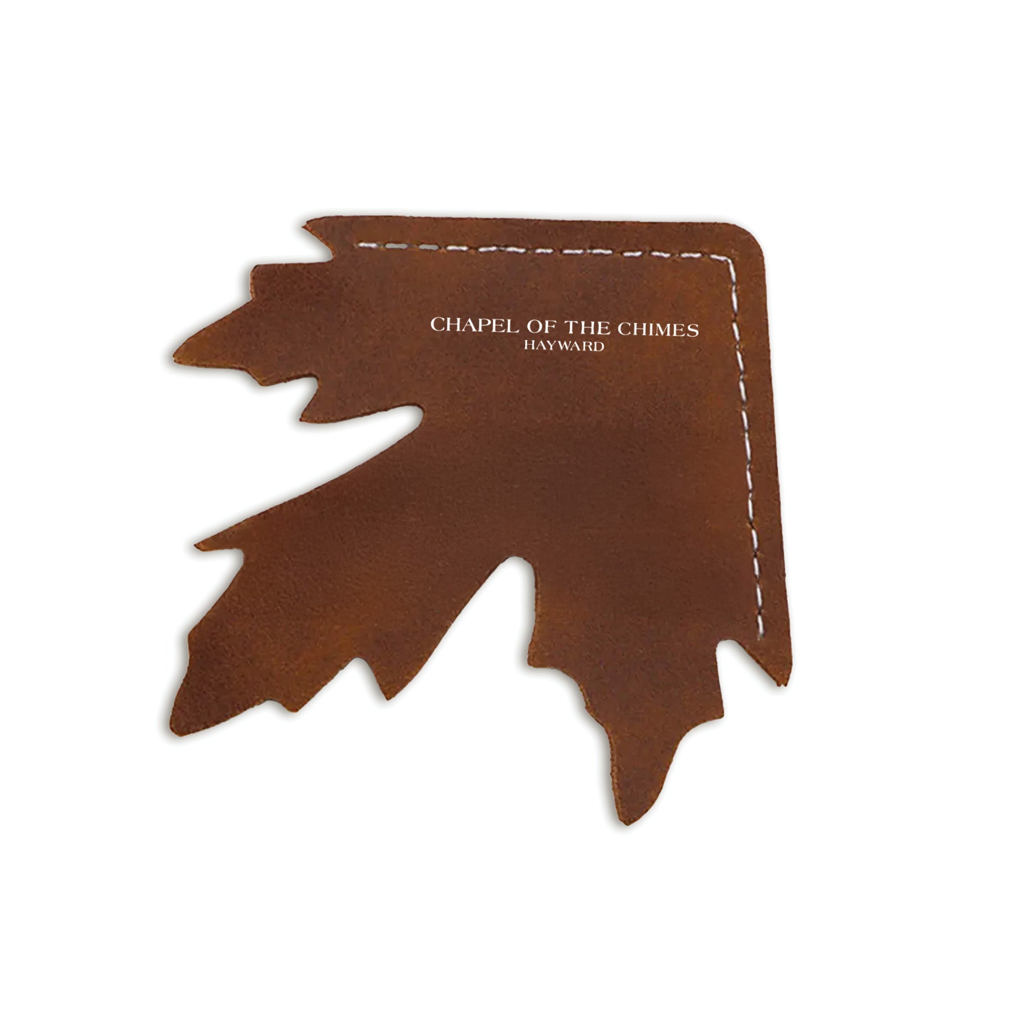 Maple Leaf Shape Leather Corner Bookmark Brown