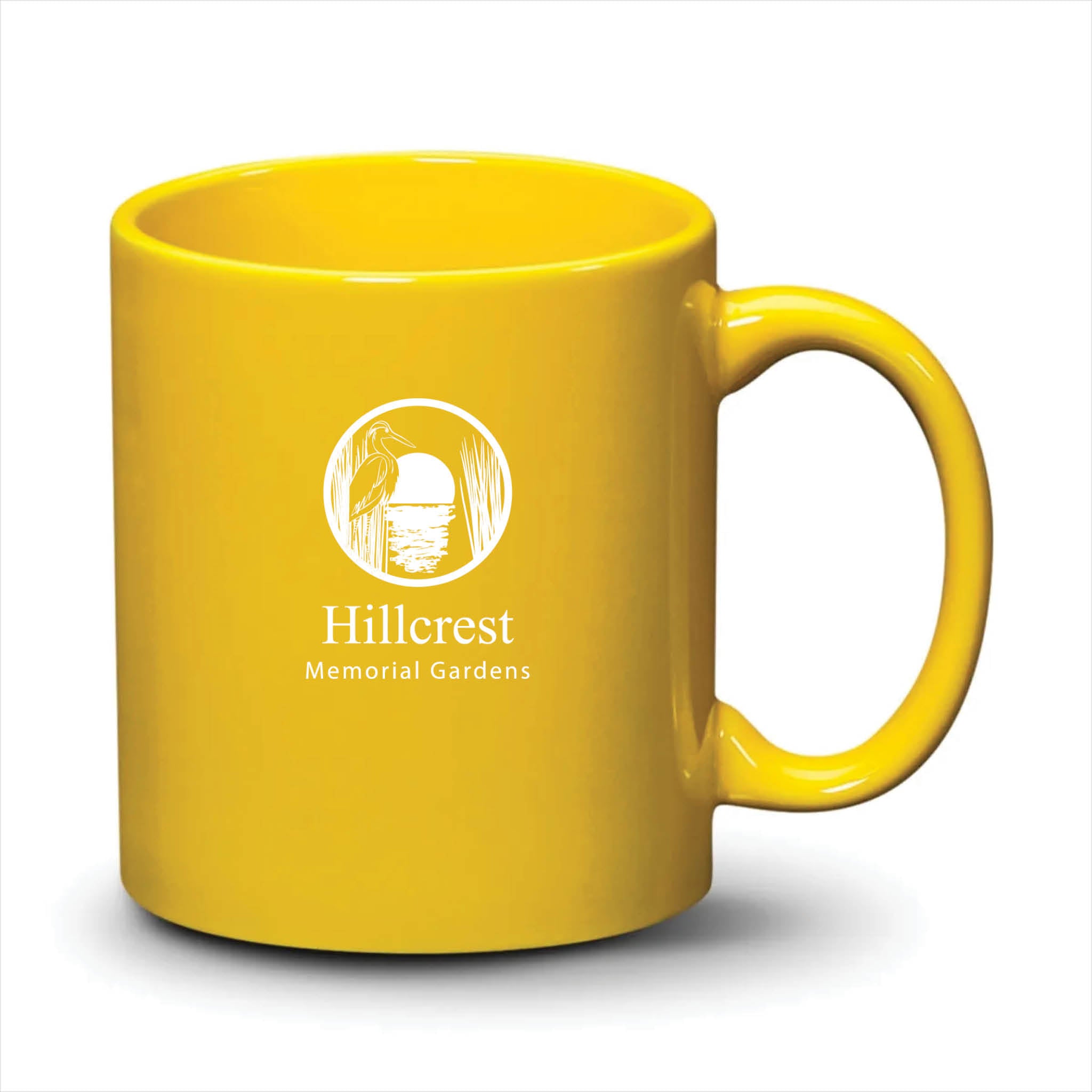 Malibu Mug Bright Yellow White Logo