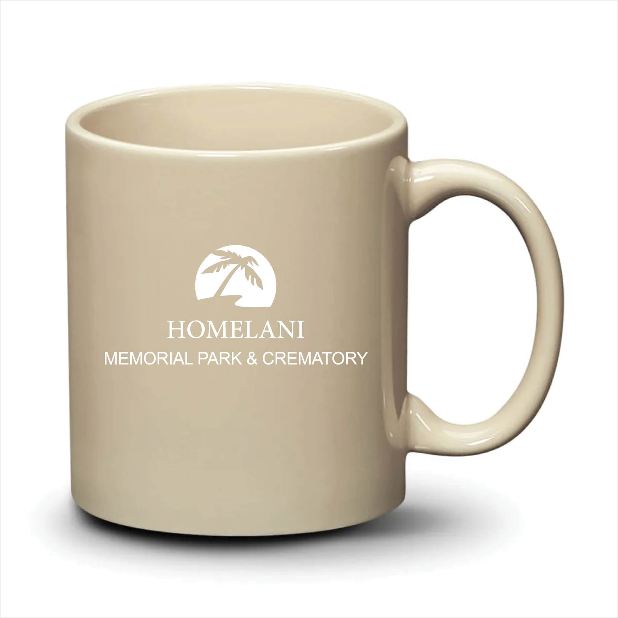 Malibu Mug Almond White Logo