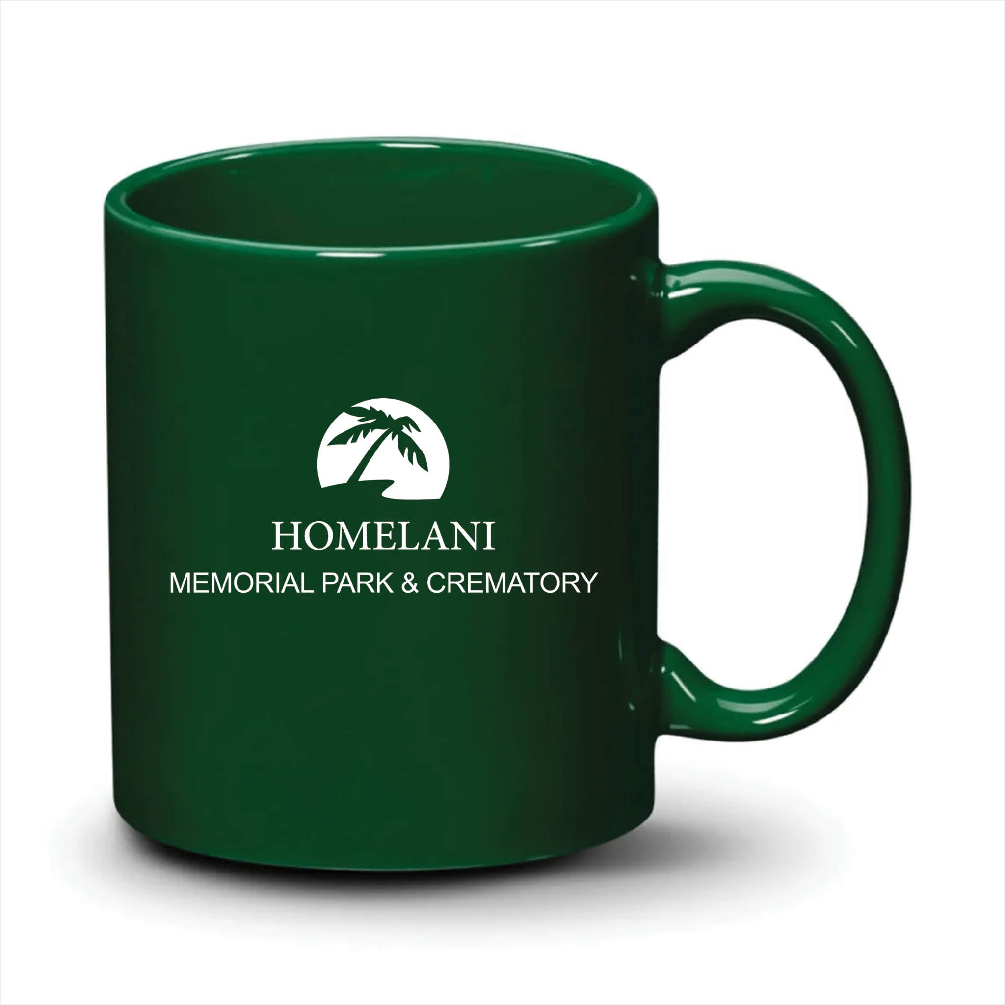 Malibu Mug Hunter Green White Logo
