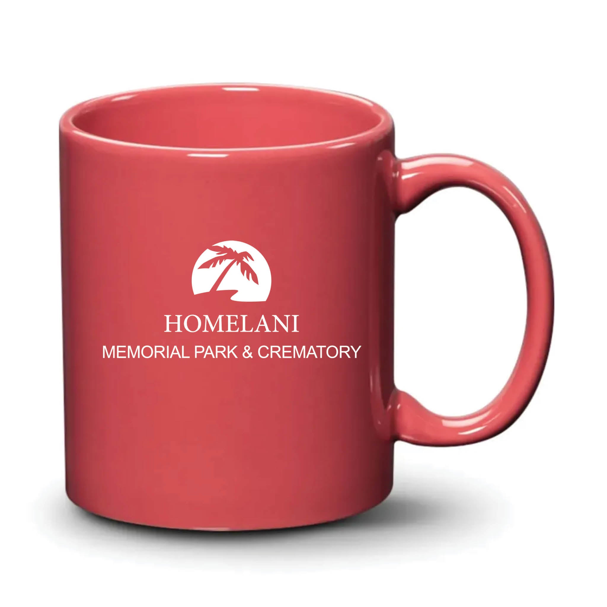 Malibu Mug Coral White Logo
