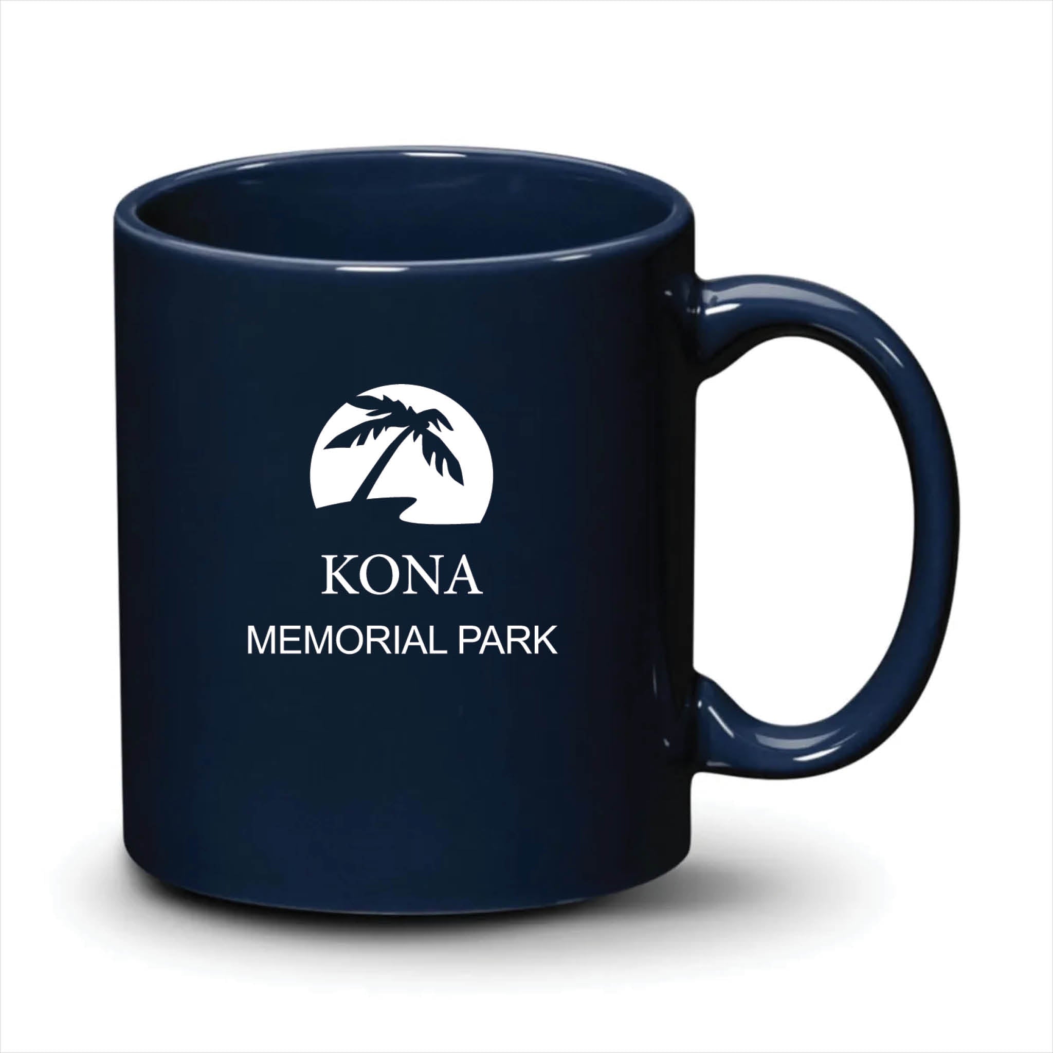 Malibu Mug Navy Blue White Logo