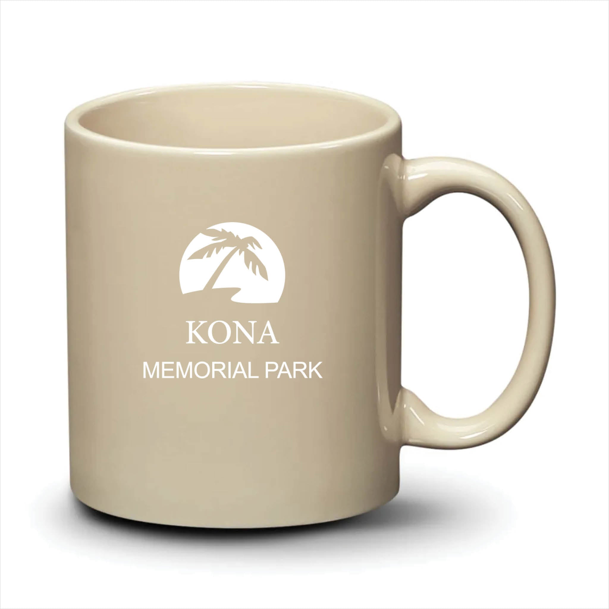 Malibu Mug Almond White Logo