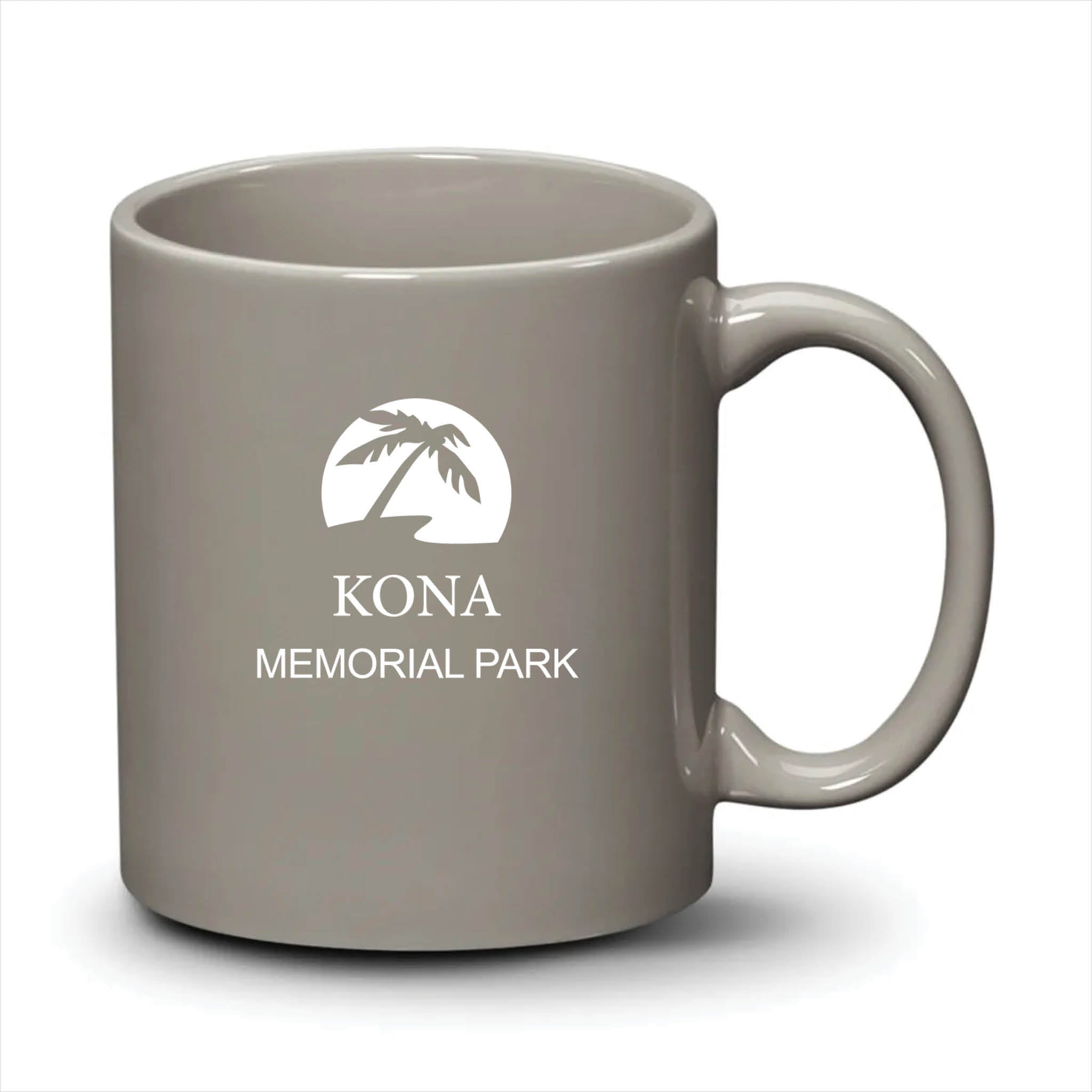 Malibu Mug Light Grey White Logo