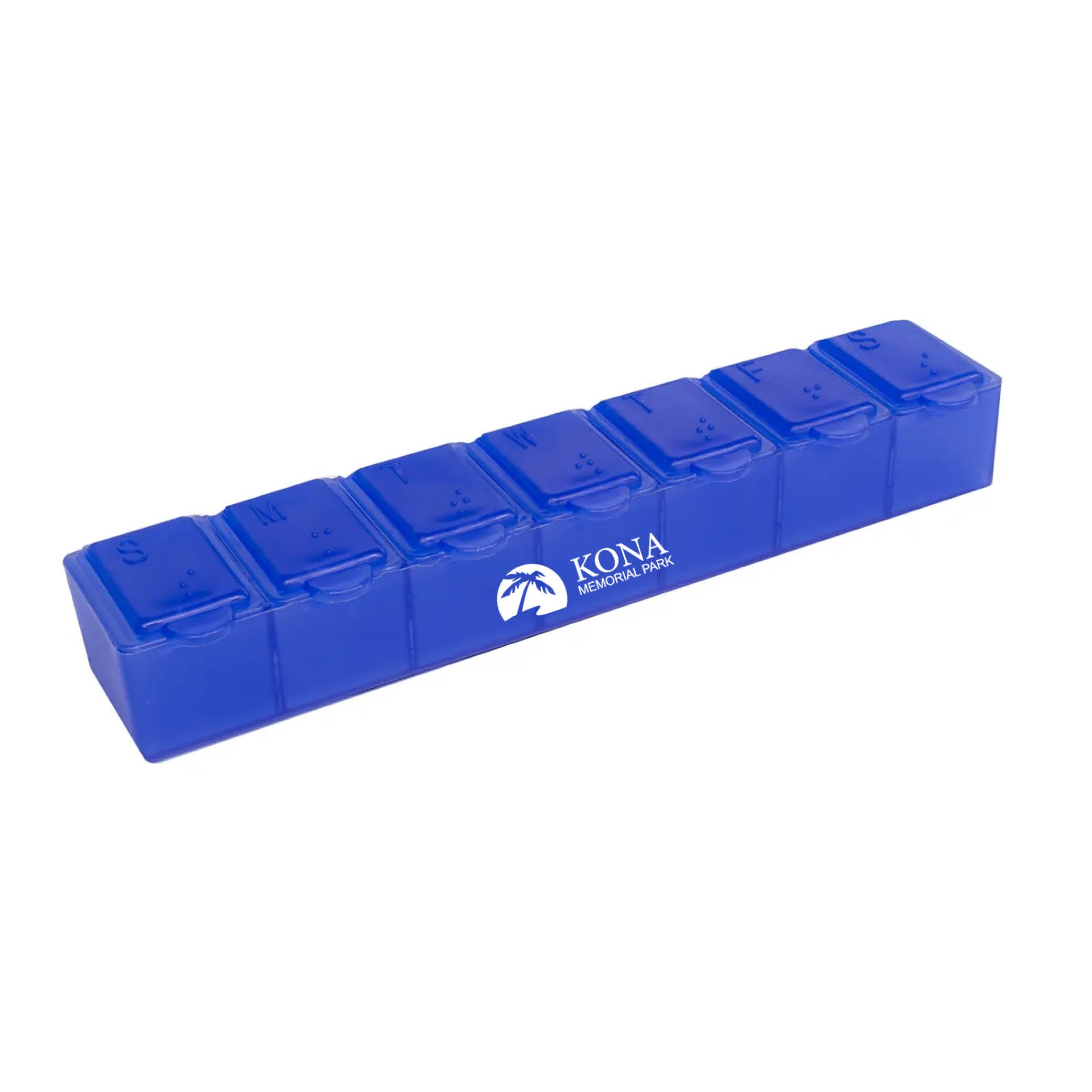 7 Day Pill Box Translucent Blue