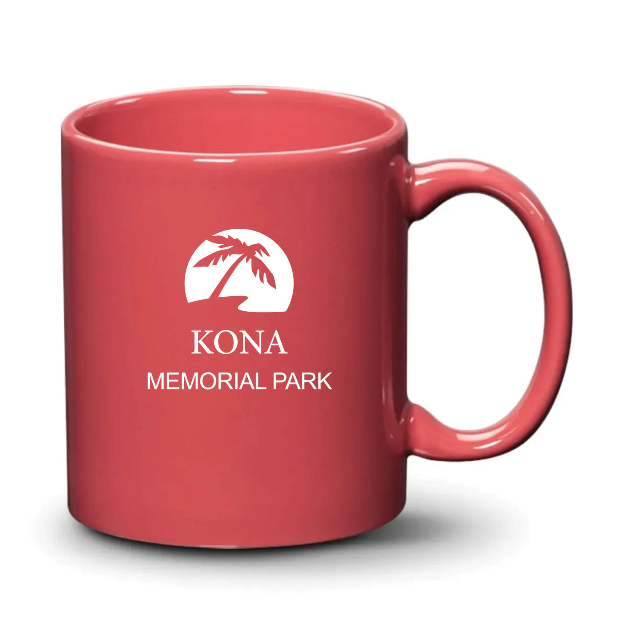 Malibu Mug Coral White Logo