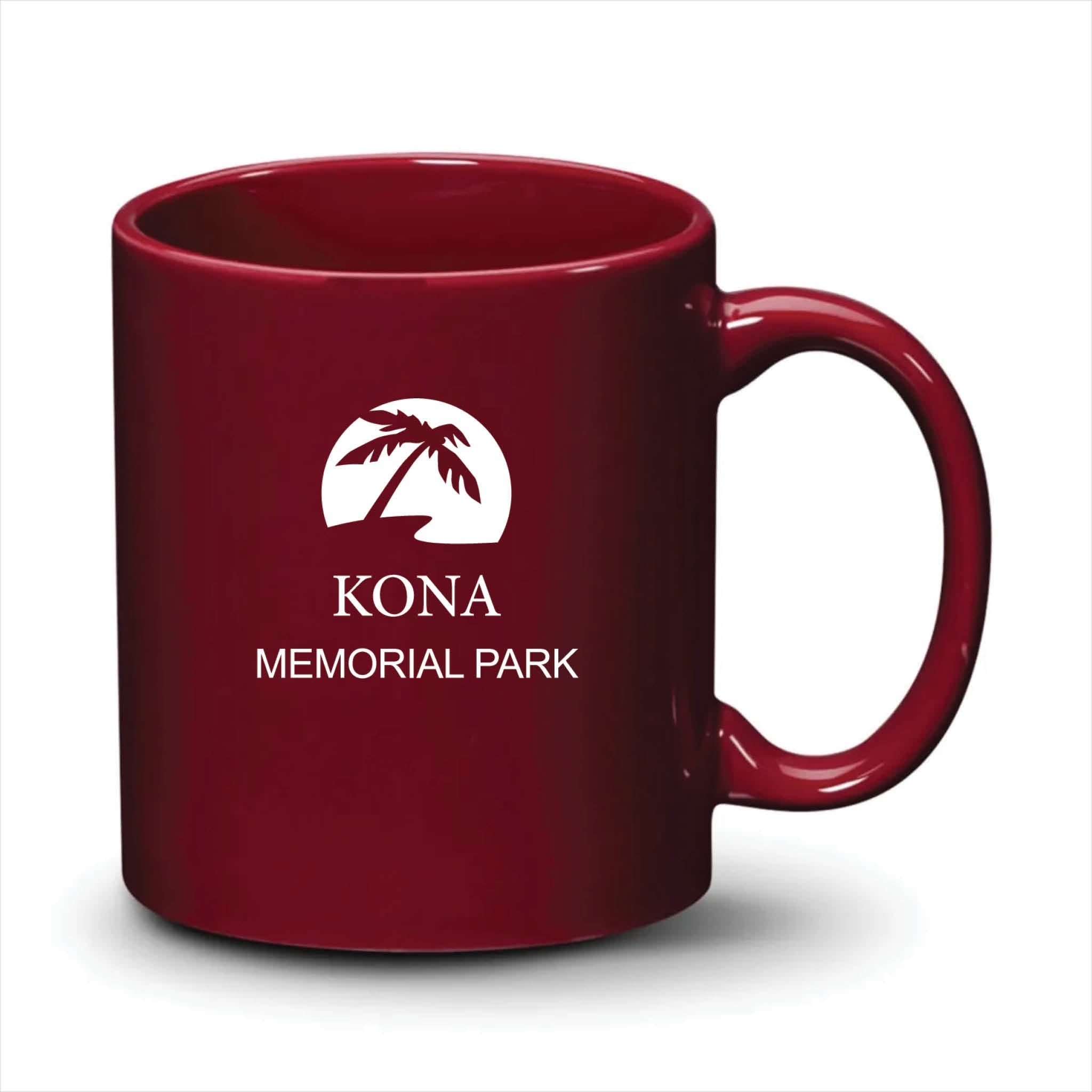 Malibu Mug Burgundy White Logo