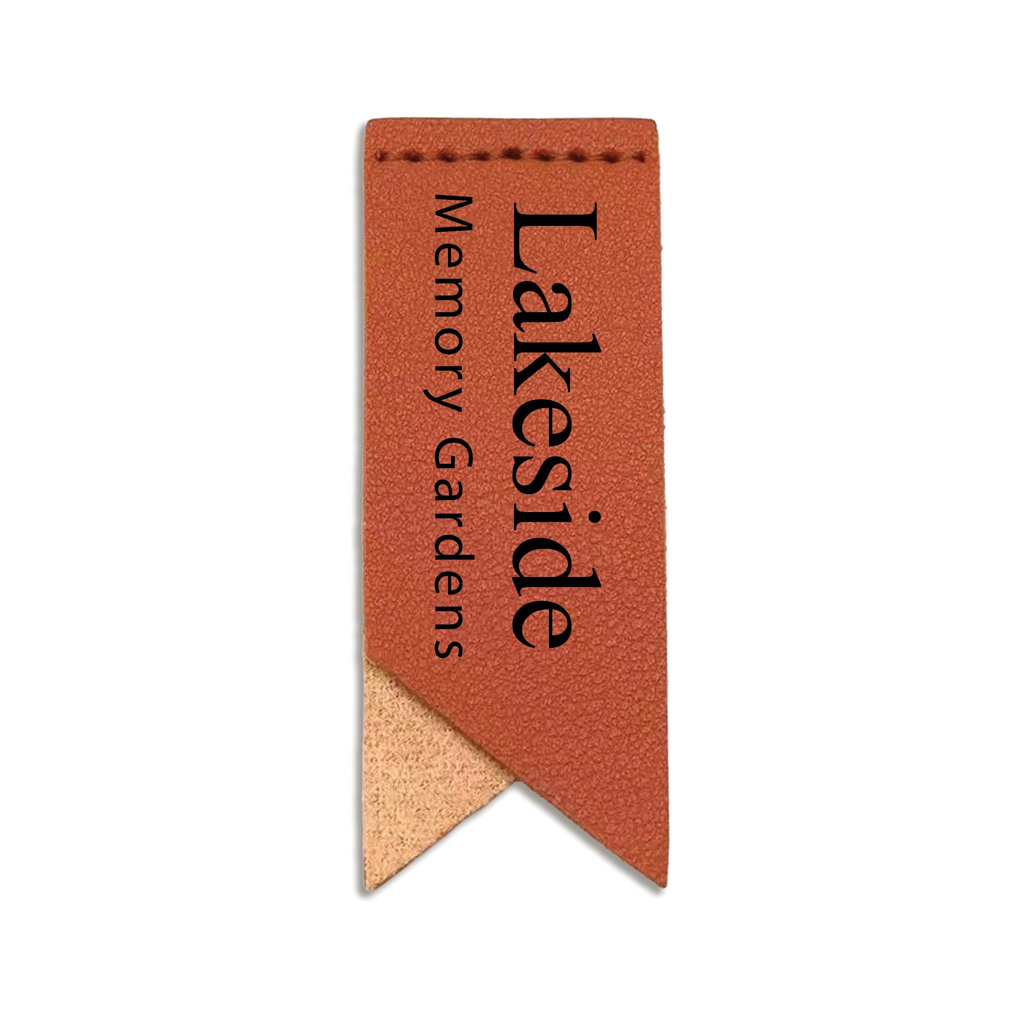 Handmade Leather Bookmark Corner Marker Clip Read Sign Orange