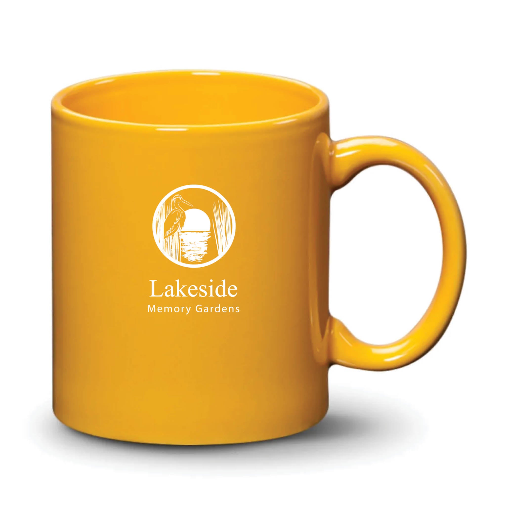 Malibu Mug Gamboge White Logo