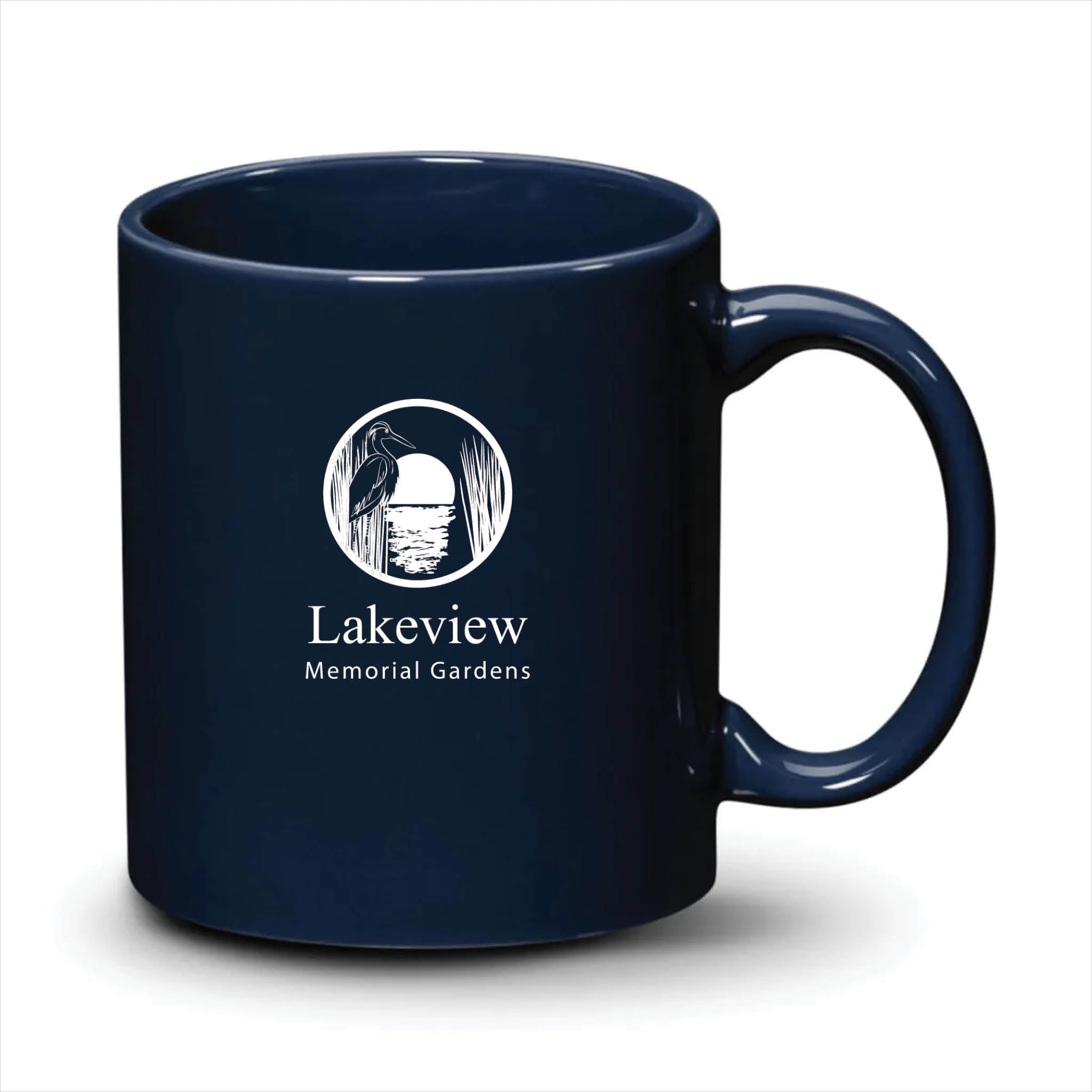 Malibu Mug Navy Blue White Logo