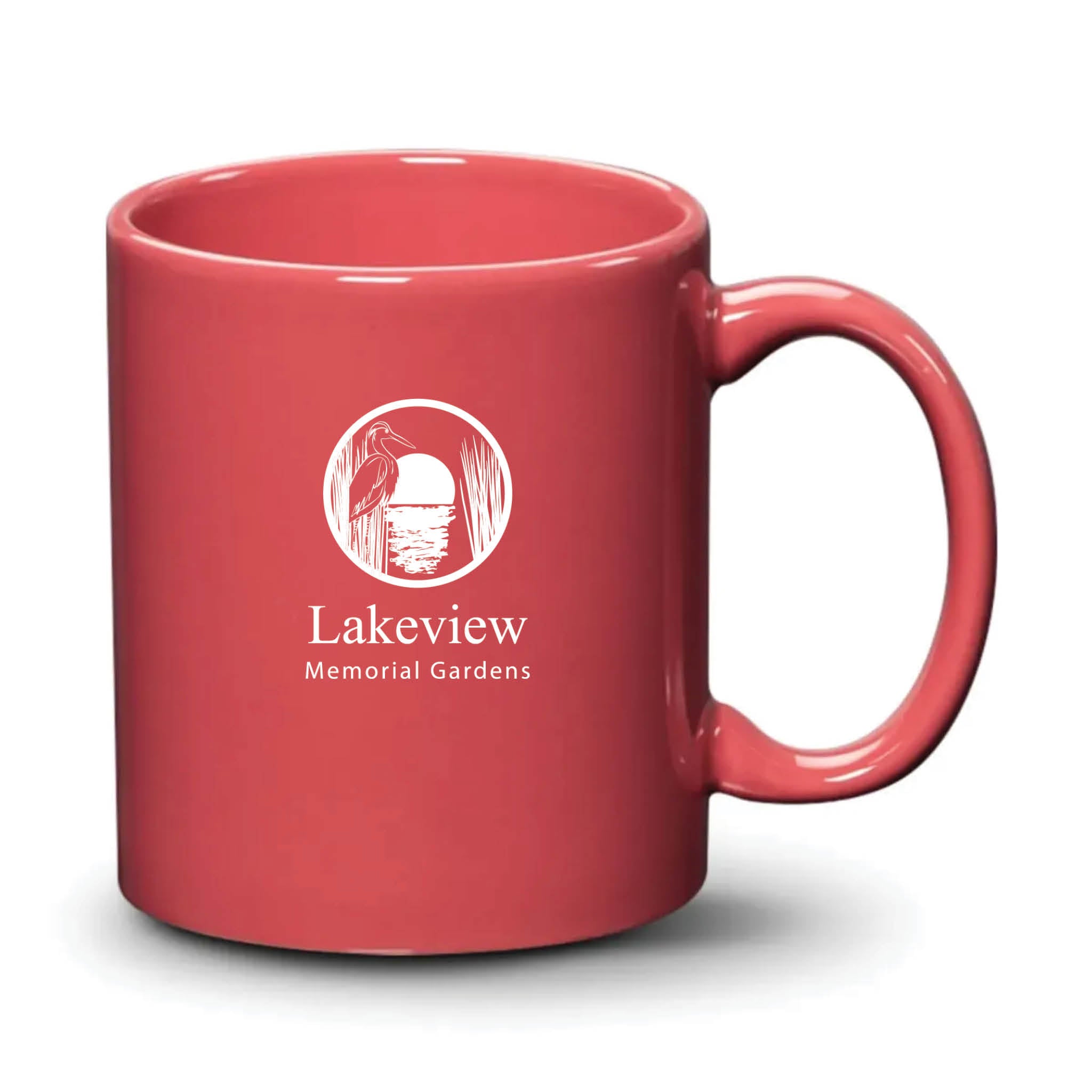 Malibu Mug Coral White Logo