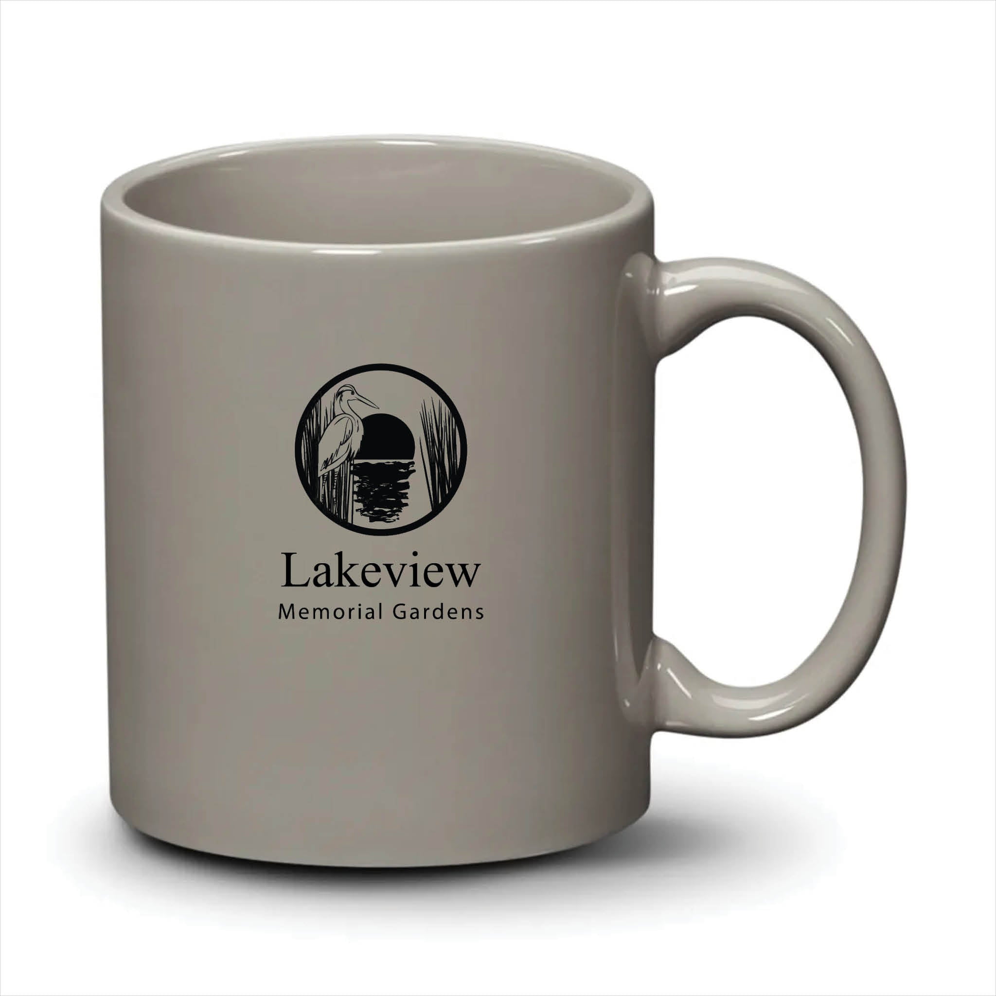 Malibu Mug Light Grey Black Logo