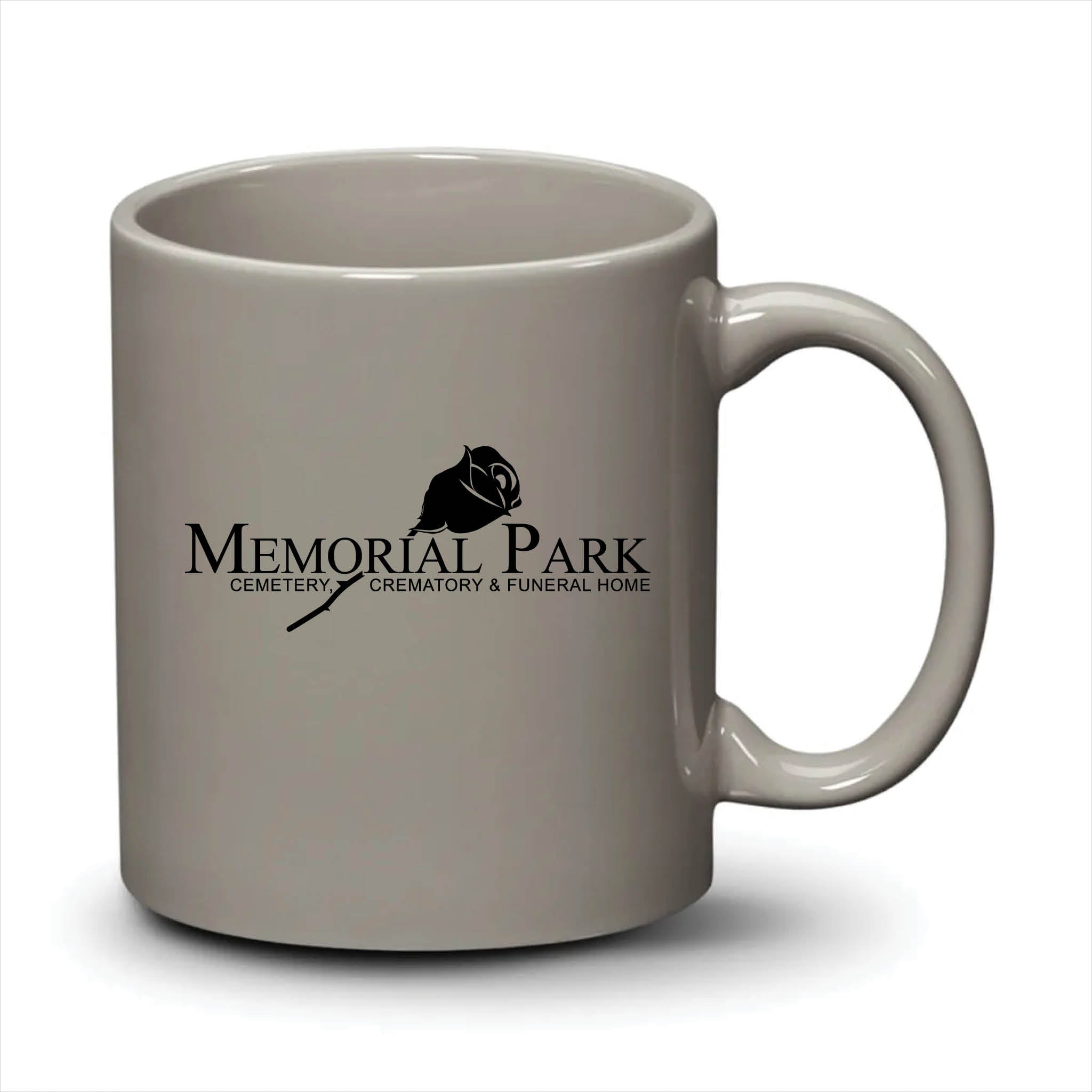 Malibu Mug Light Grey Black Logo