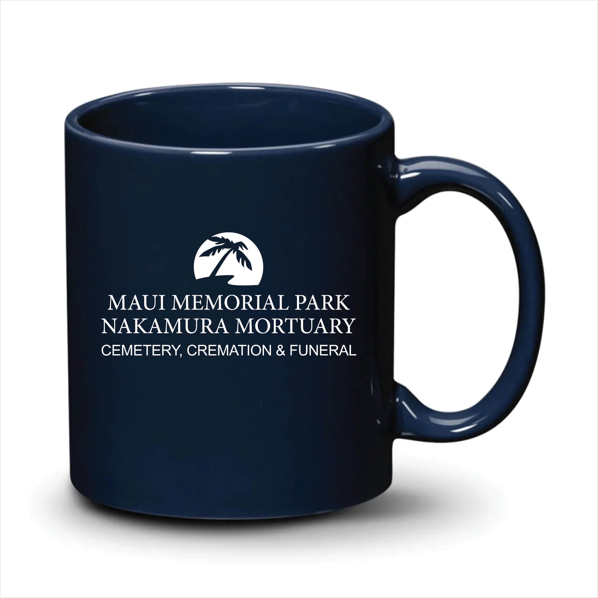 Malibu Mug Navy Blue White Logo