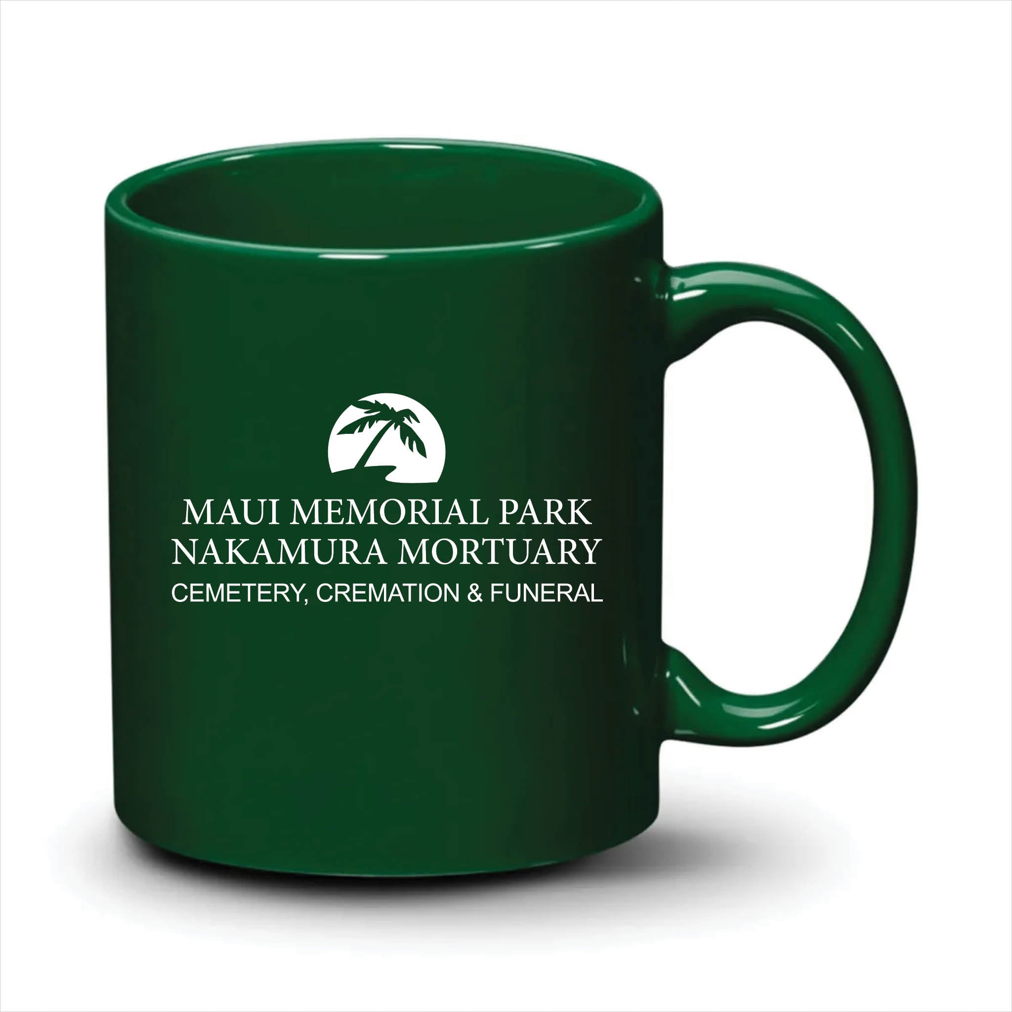 Malibu Mug Hunter Green White Logo