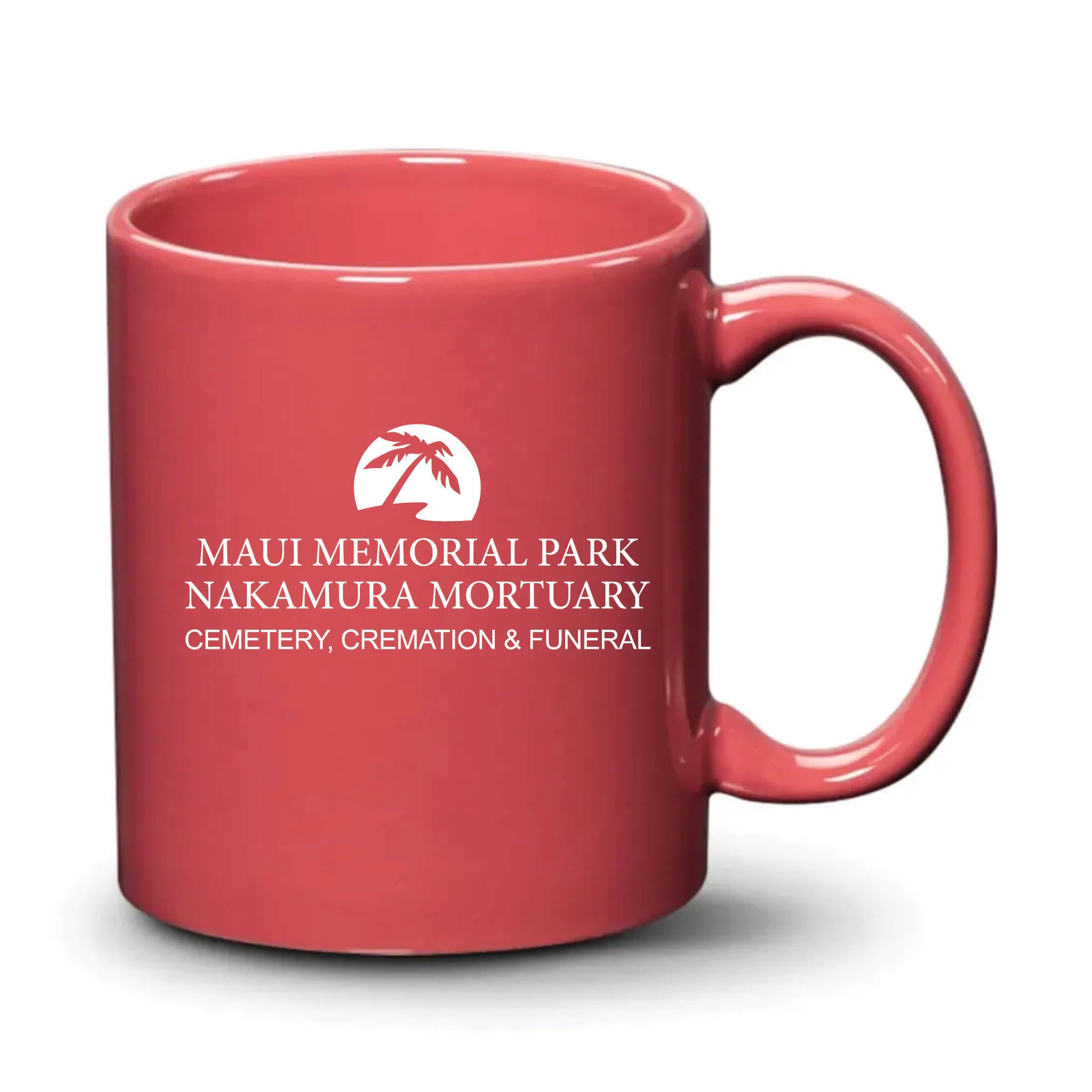 Malibu Mug Coral White Logo