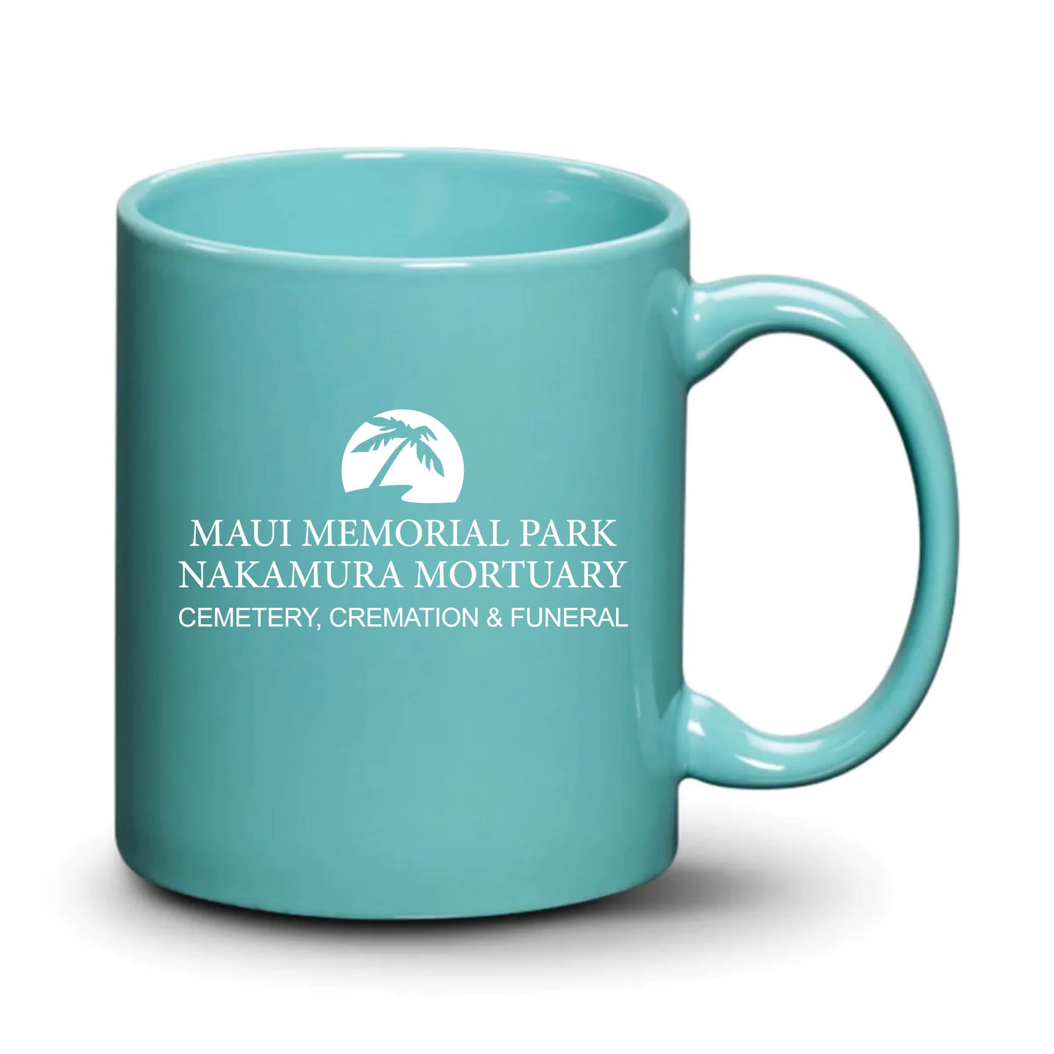 Malibu Mug Aqua White Logo
