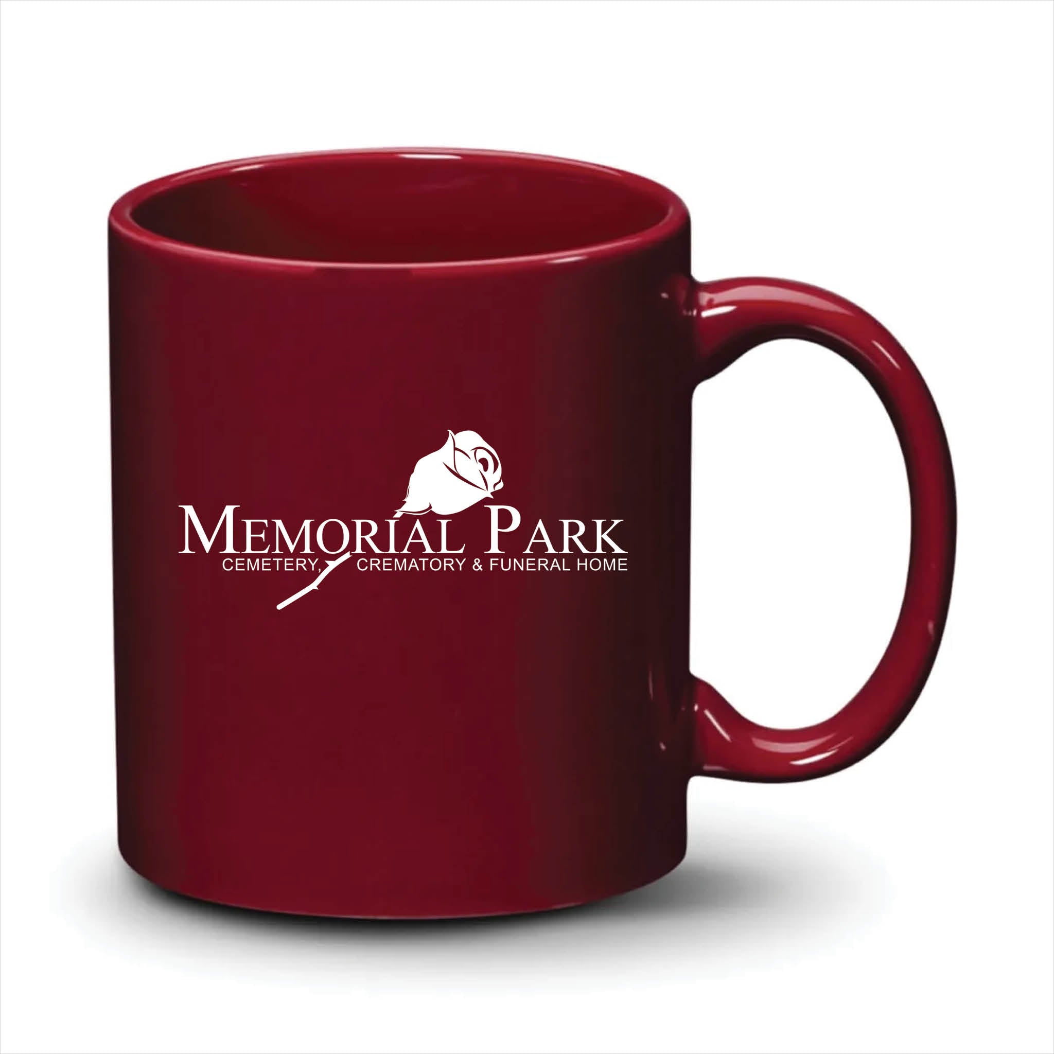 Malibu Mug Burgundy White Logo