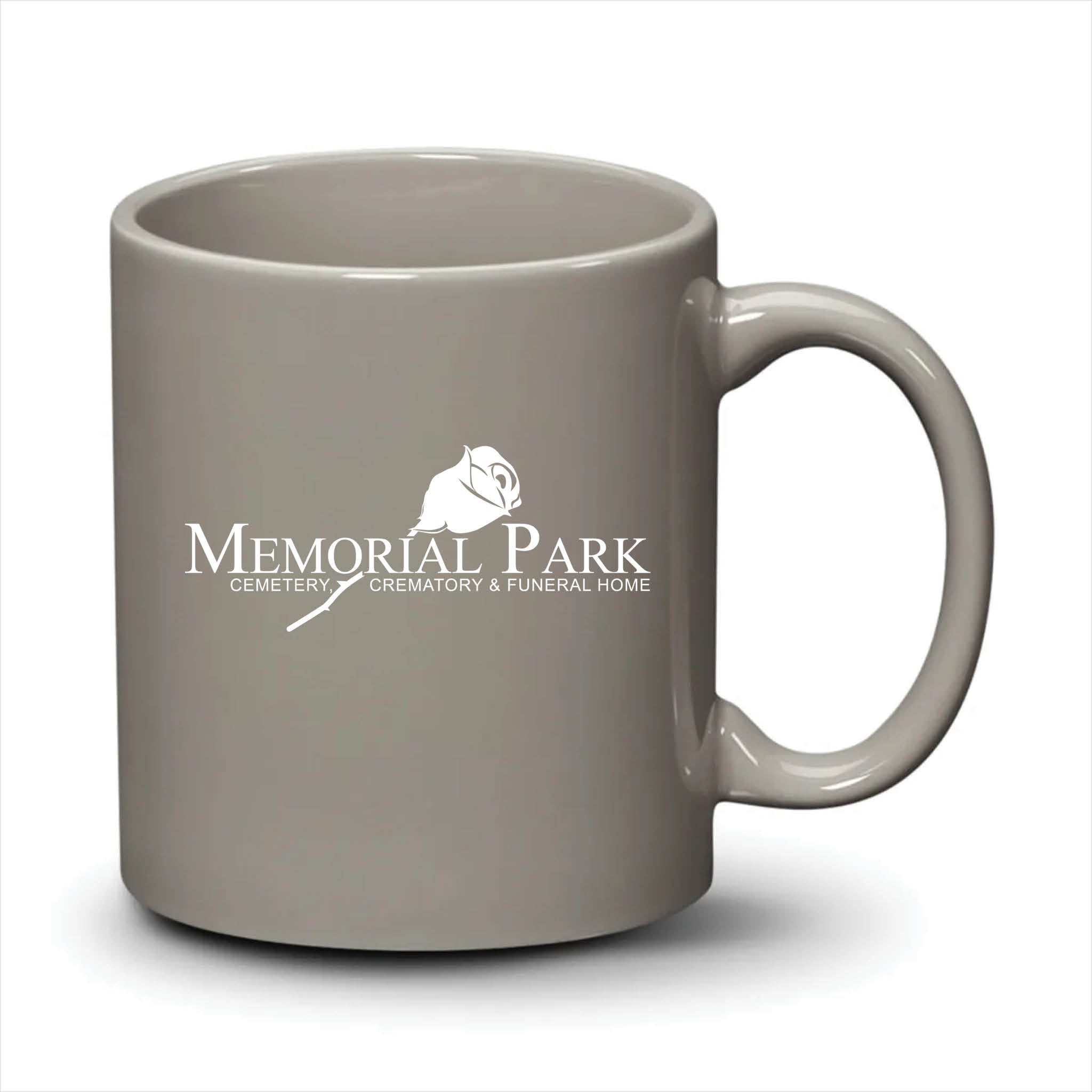 Malibu Mug Light Grey White Logo