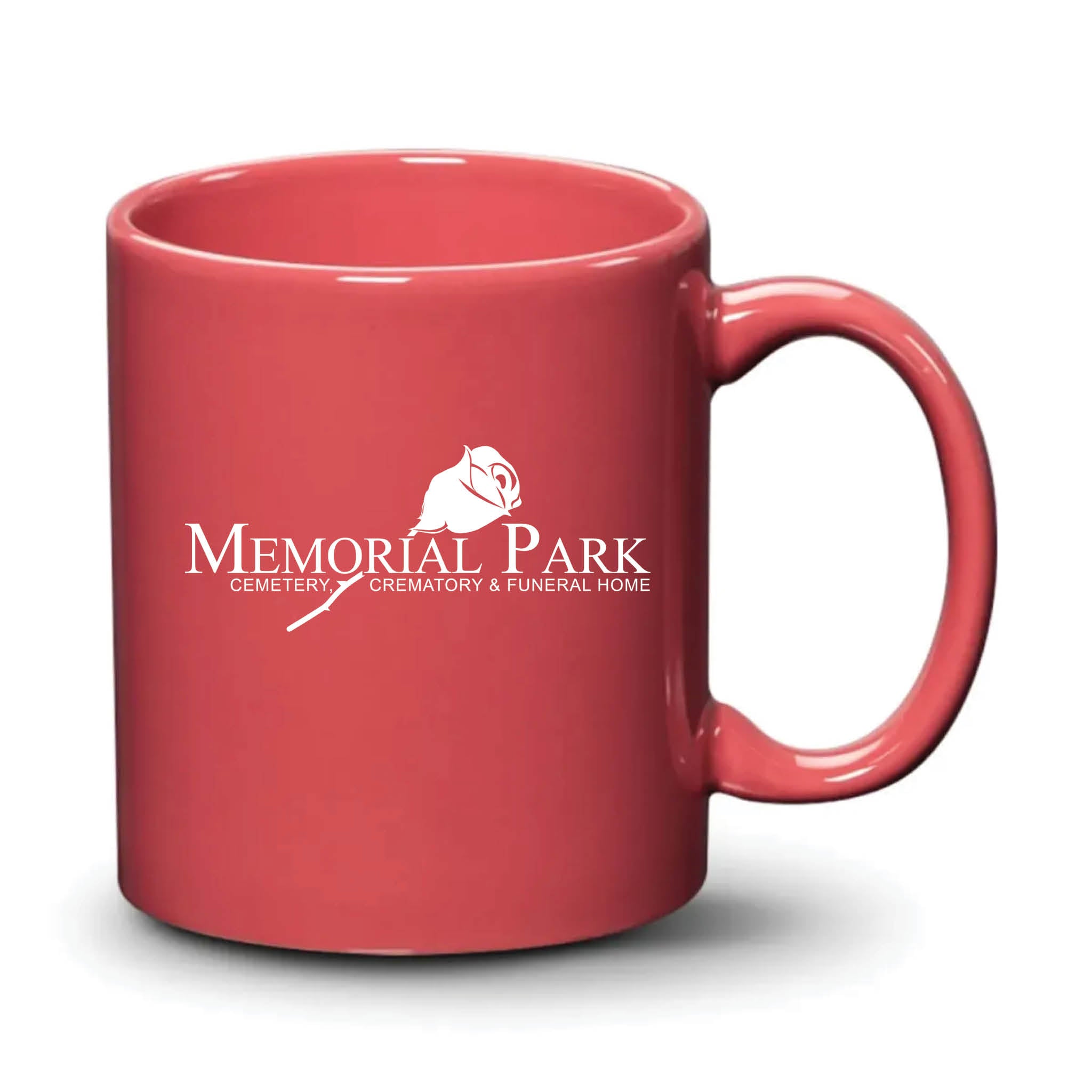 Malibu Mug Coral White Logo