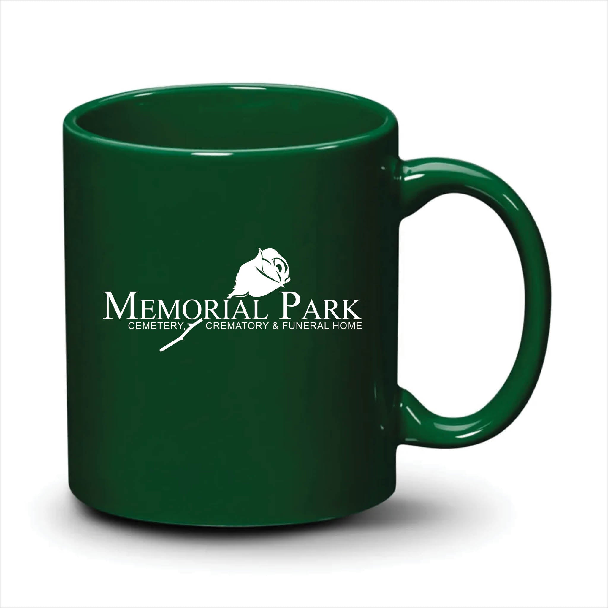 Malibu Mug Hunter Green White Logo