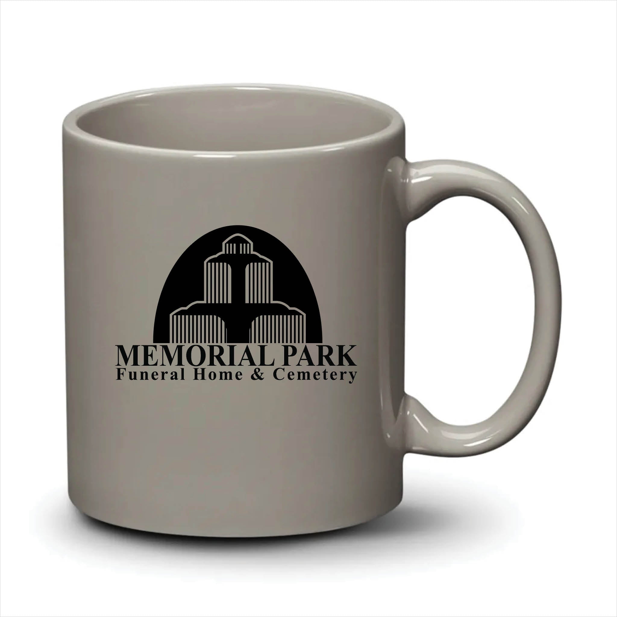 Malibu Mug Light Grey Black Logo