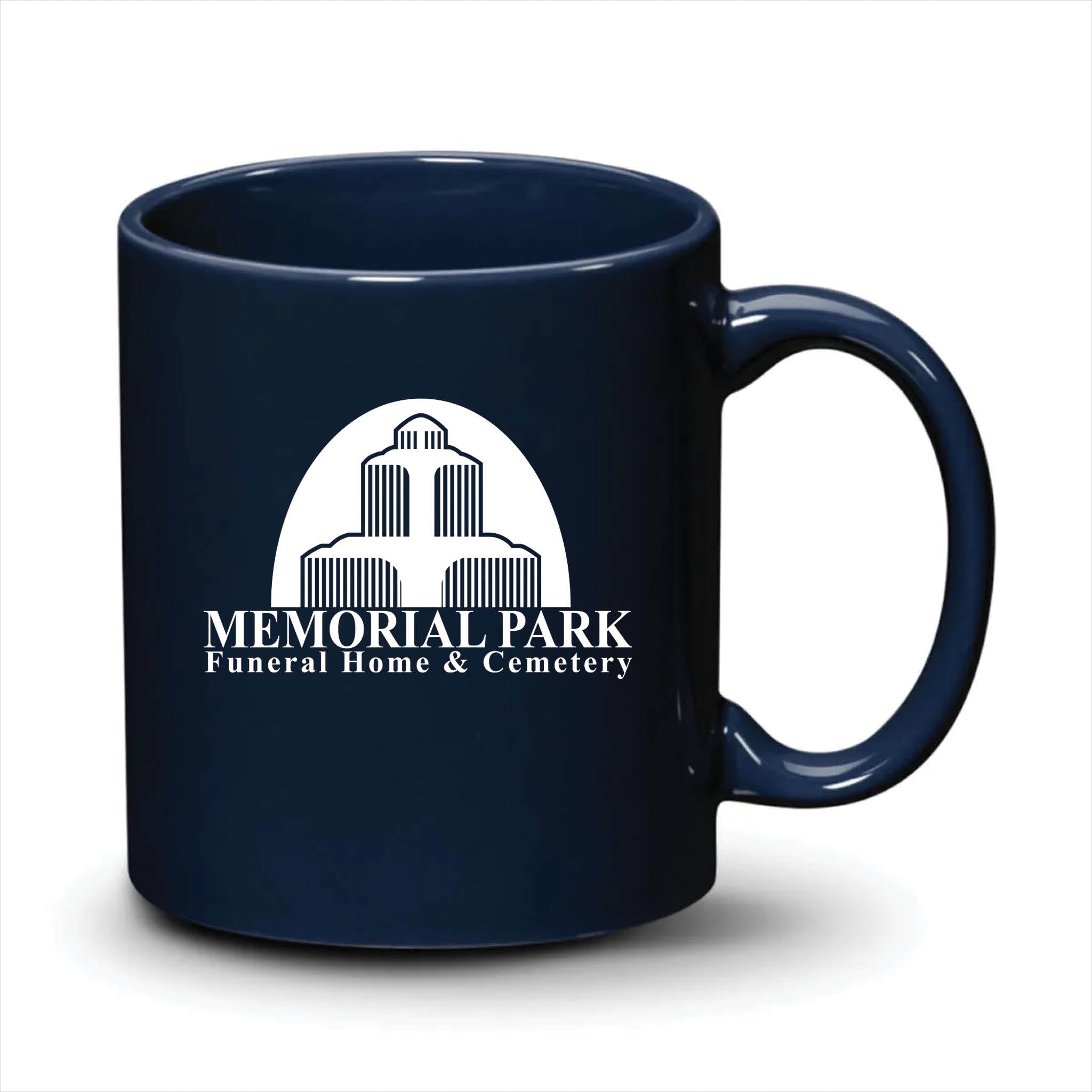 Malibu Mug Navy Blue White Logo
