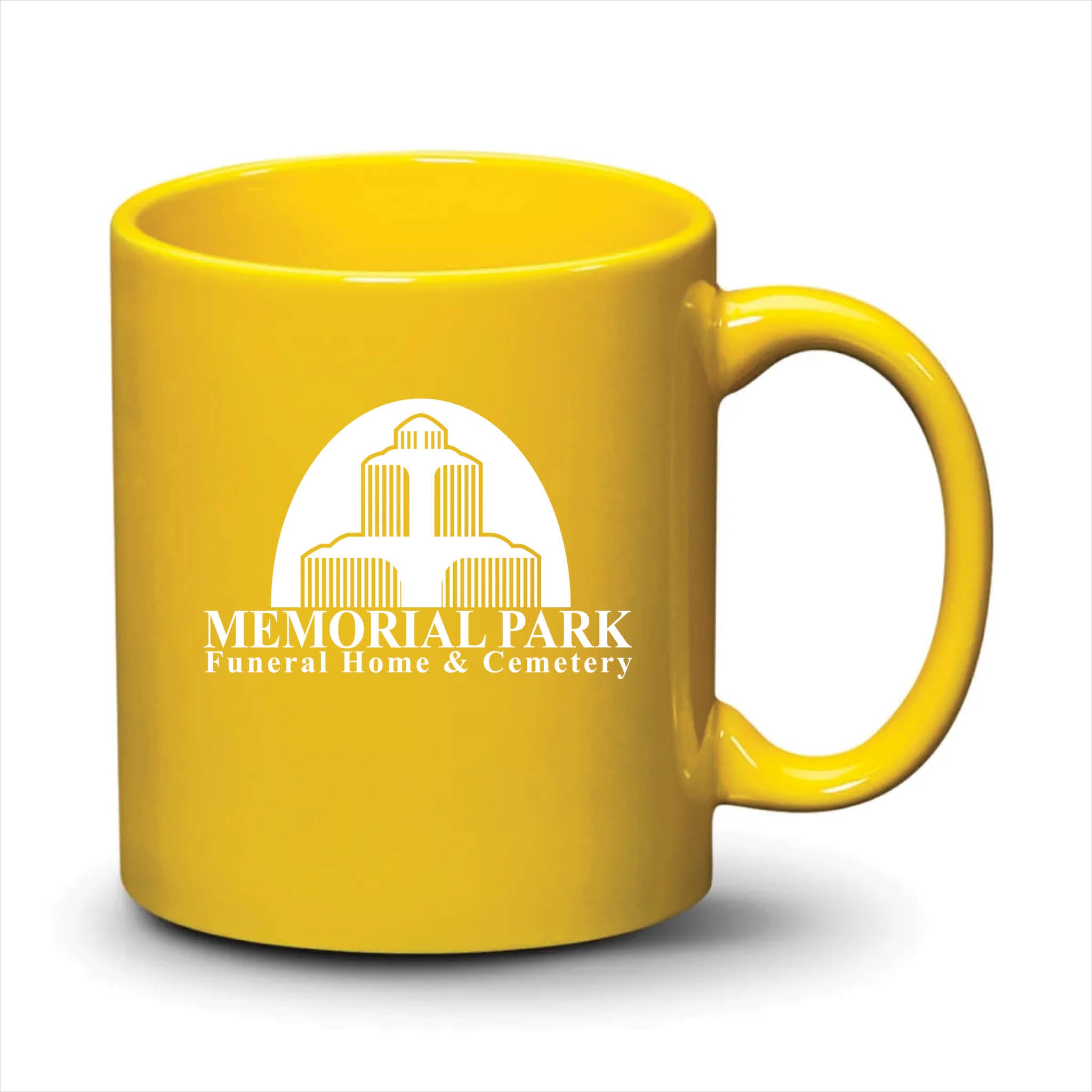 Malibu Mug Bright Yellow White Logo