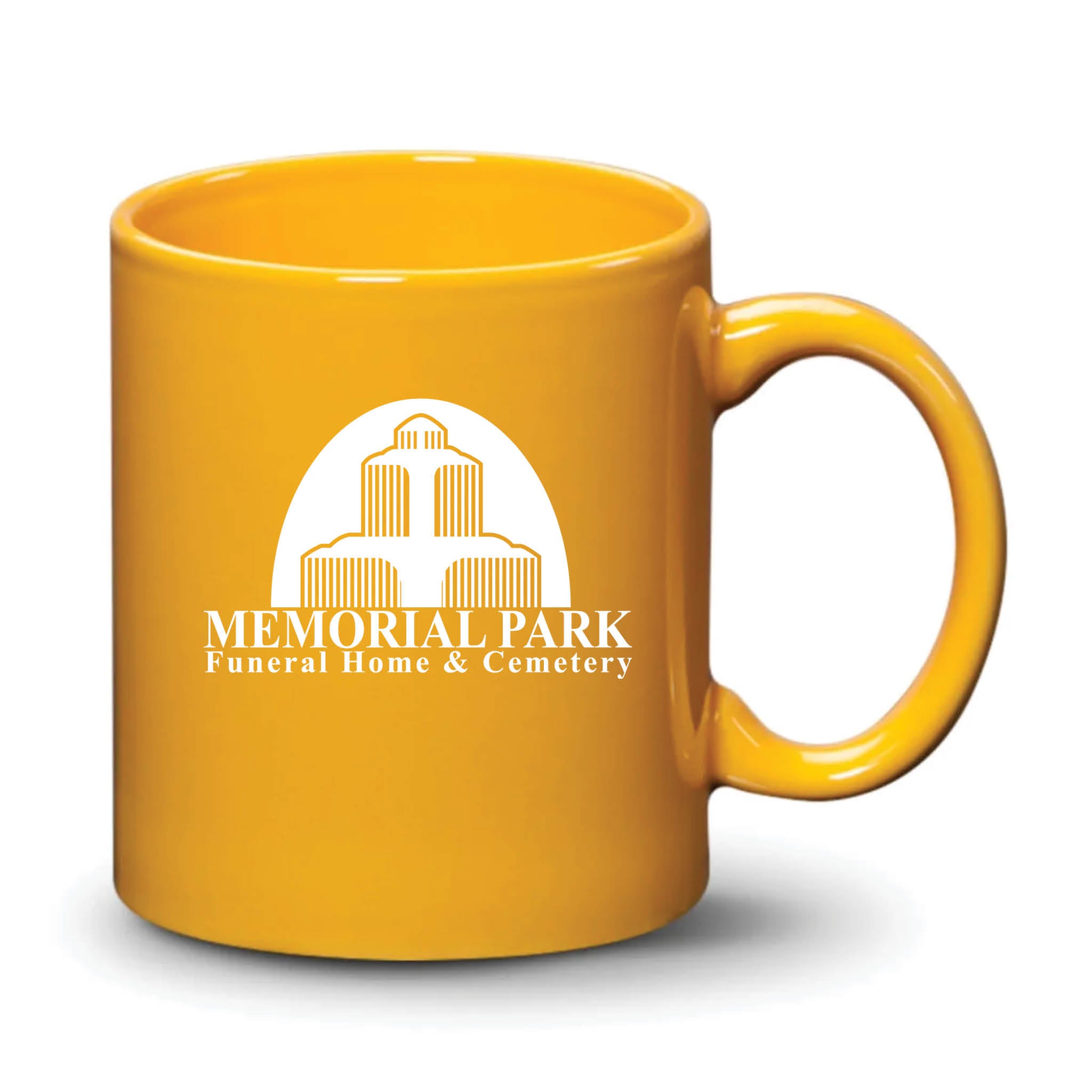Malibu Mug Gamboge White Logo