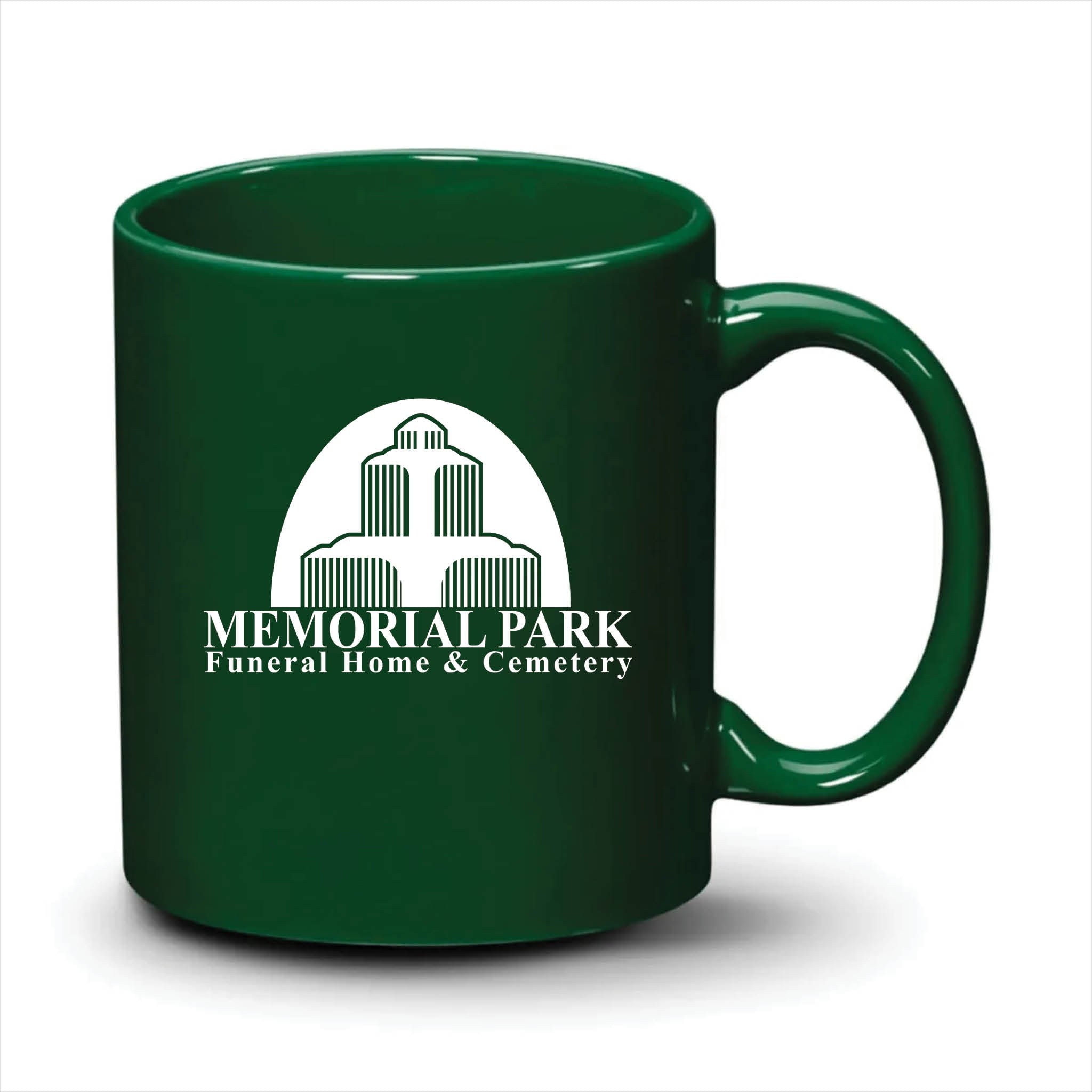 Malibu Mug Hunter Green White Logo