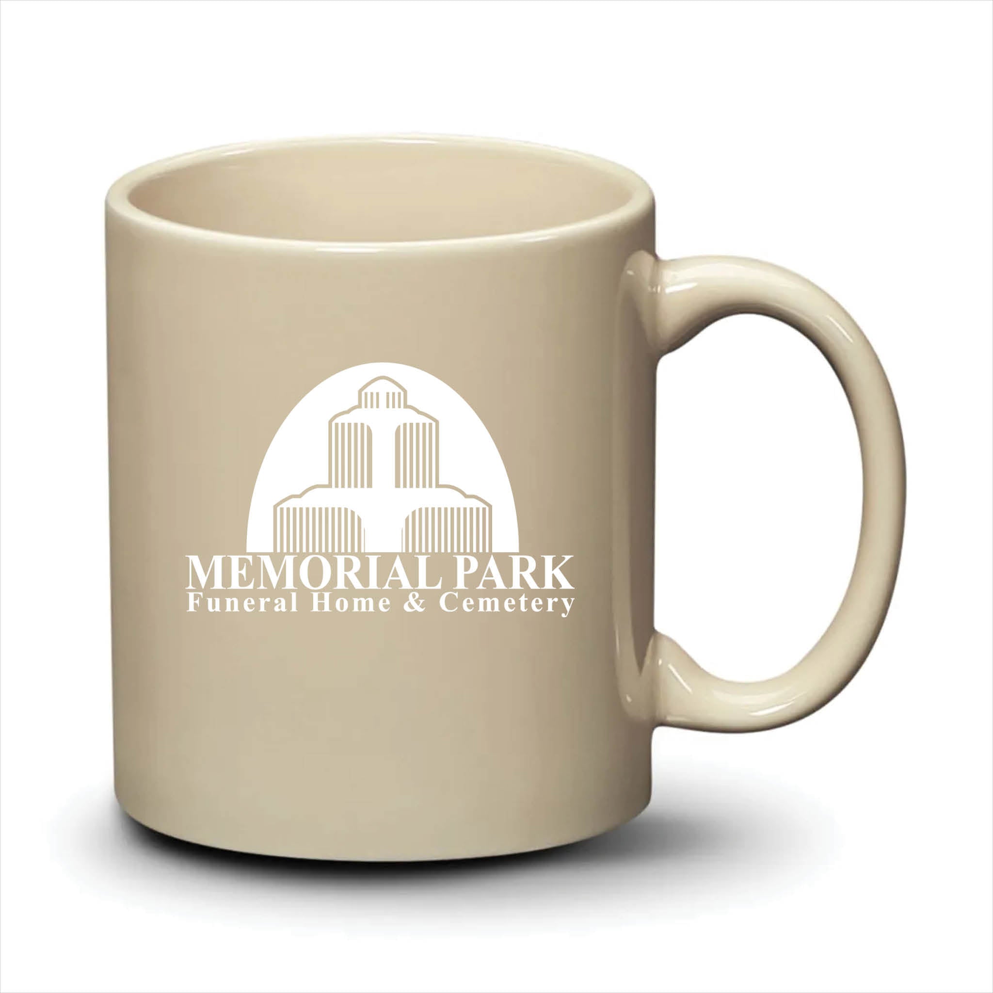 Malibu Mug Almond White Logo