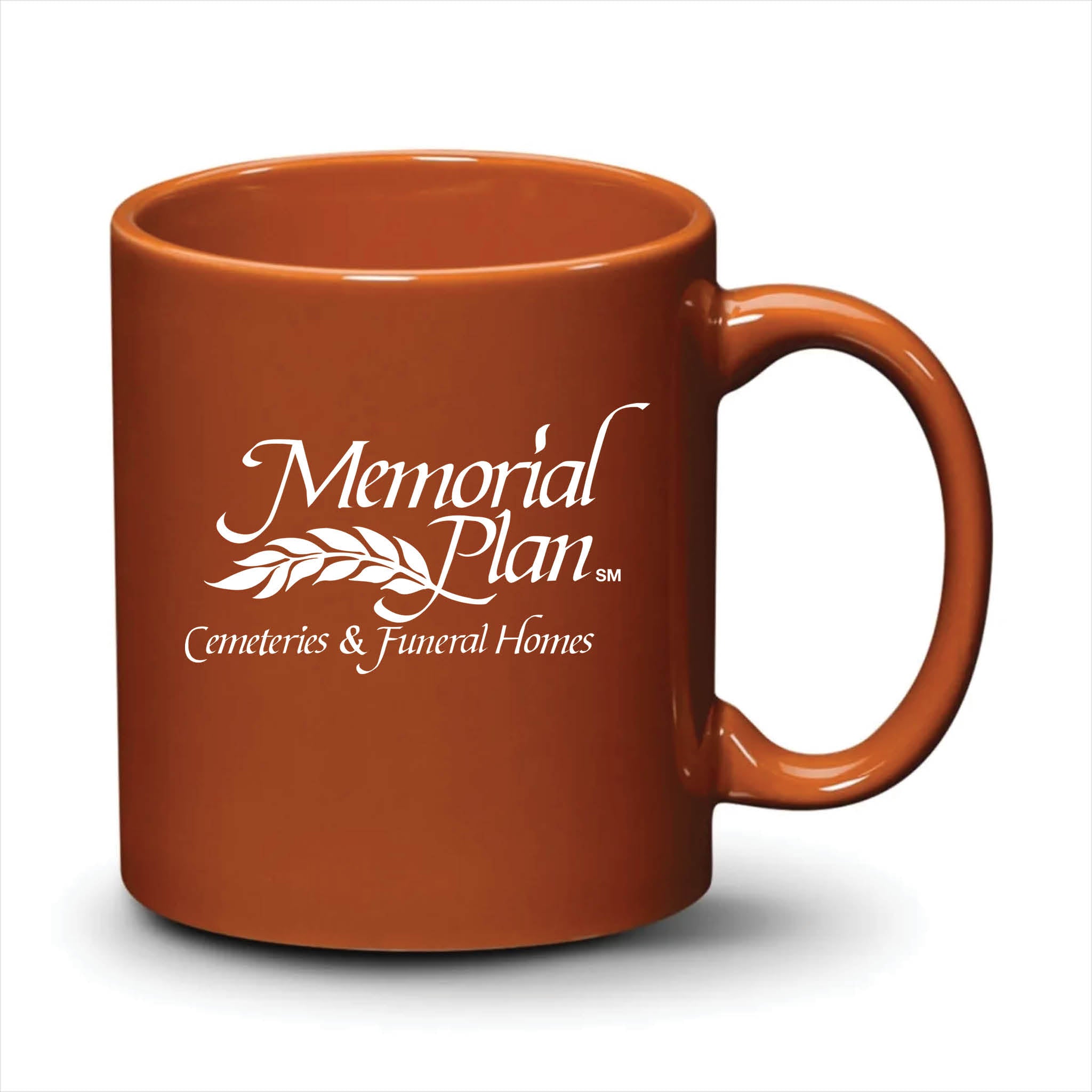 Malibu Mug Burnt Orange White Logo