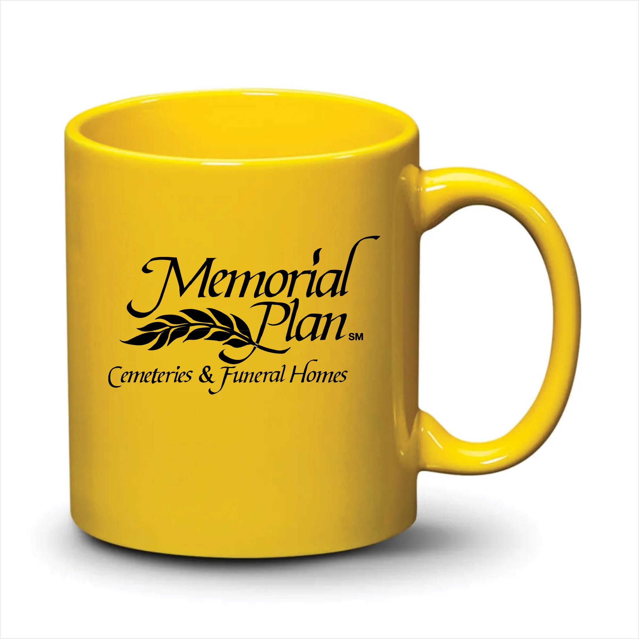 Malibu Mug Bright Yellow Black Logo