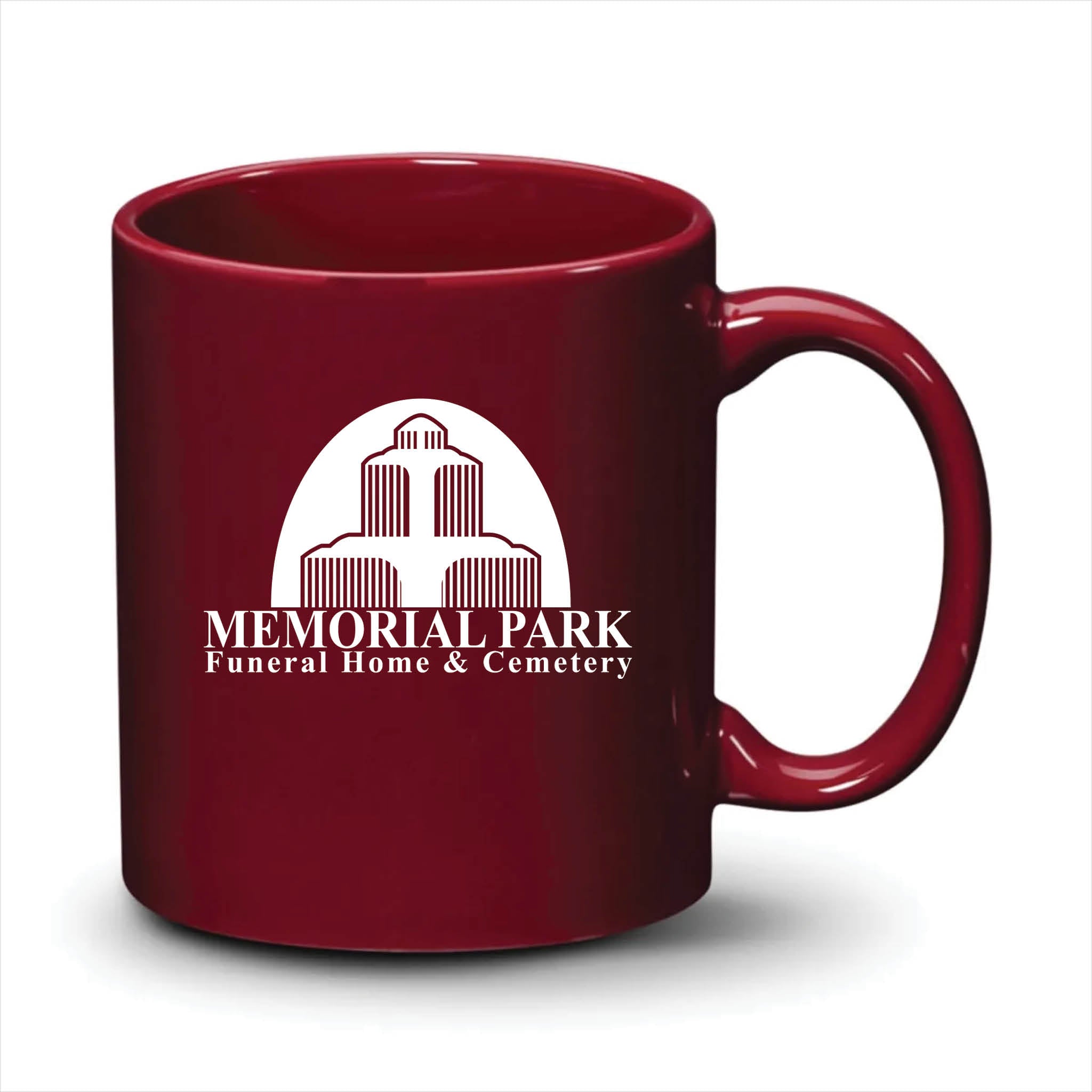 Malibu Mug Burgundy White Logo