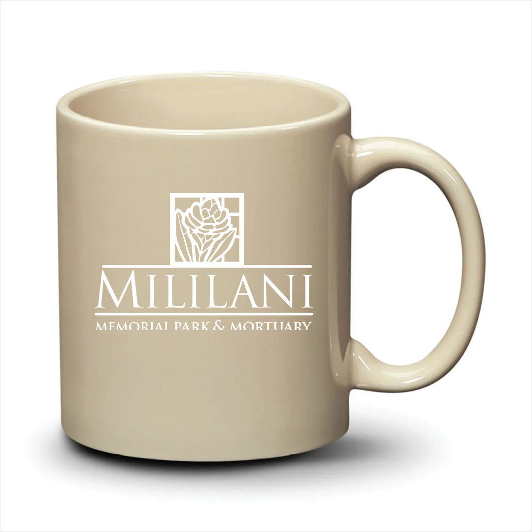 Malibu Mug Almond White Logo