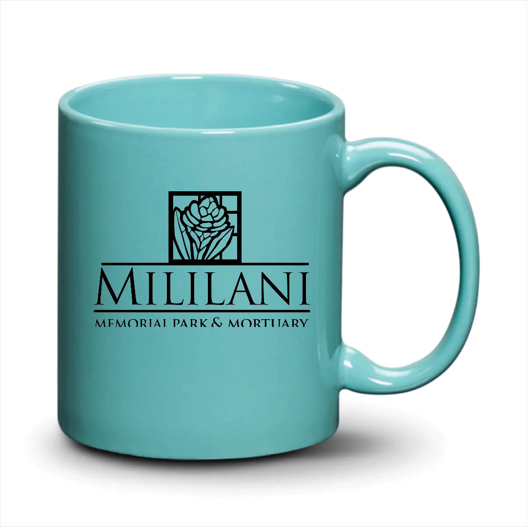 Malibu Mug Aqua Black Logo