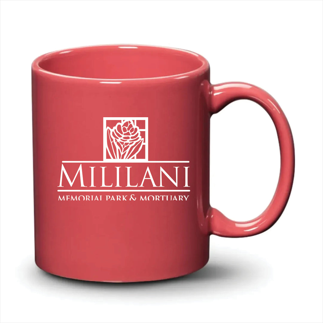 Malibu Mug Coral White Logo