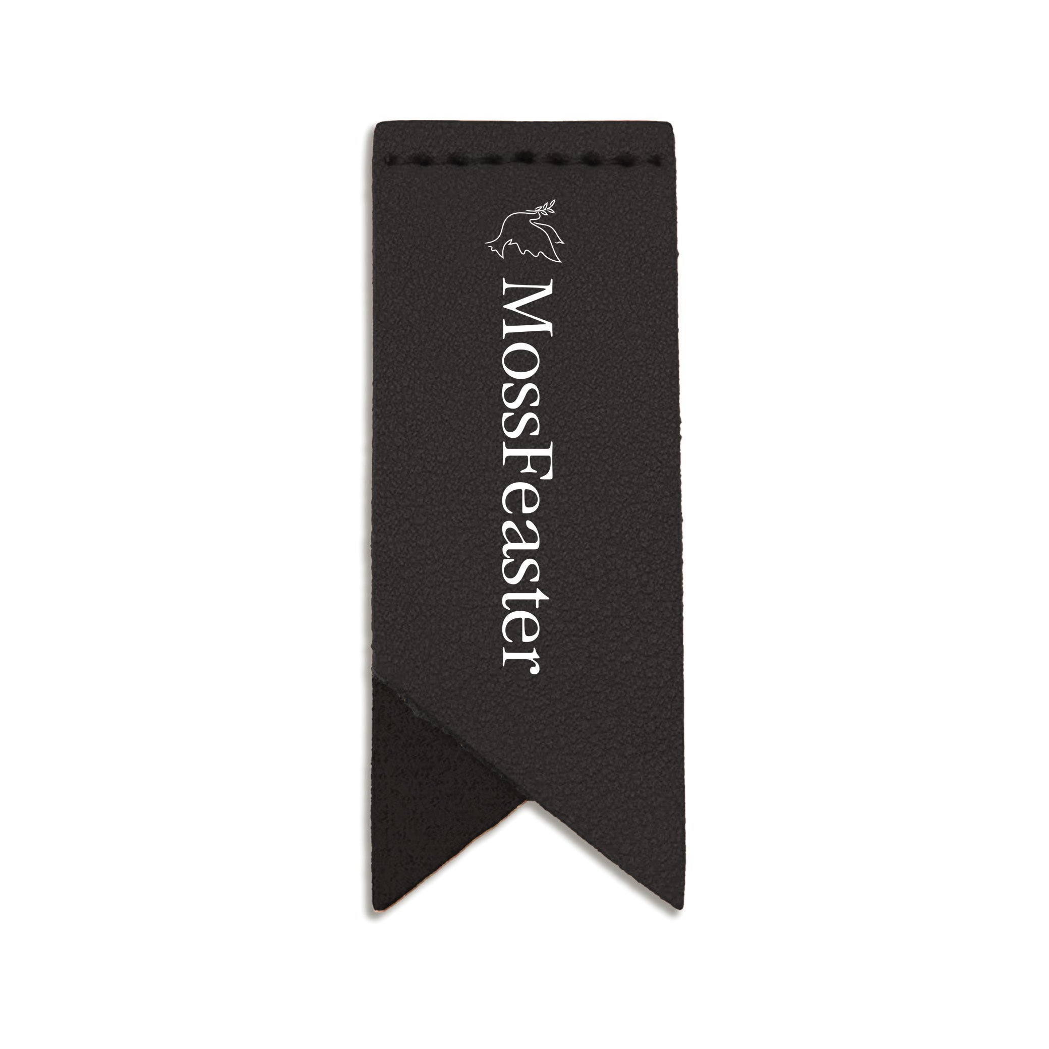 Handmade Leather Bookmark Corner Marker Clip Read Sign Black
