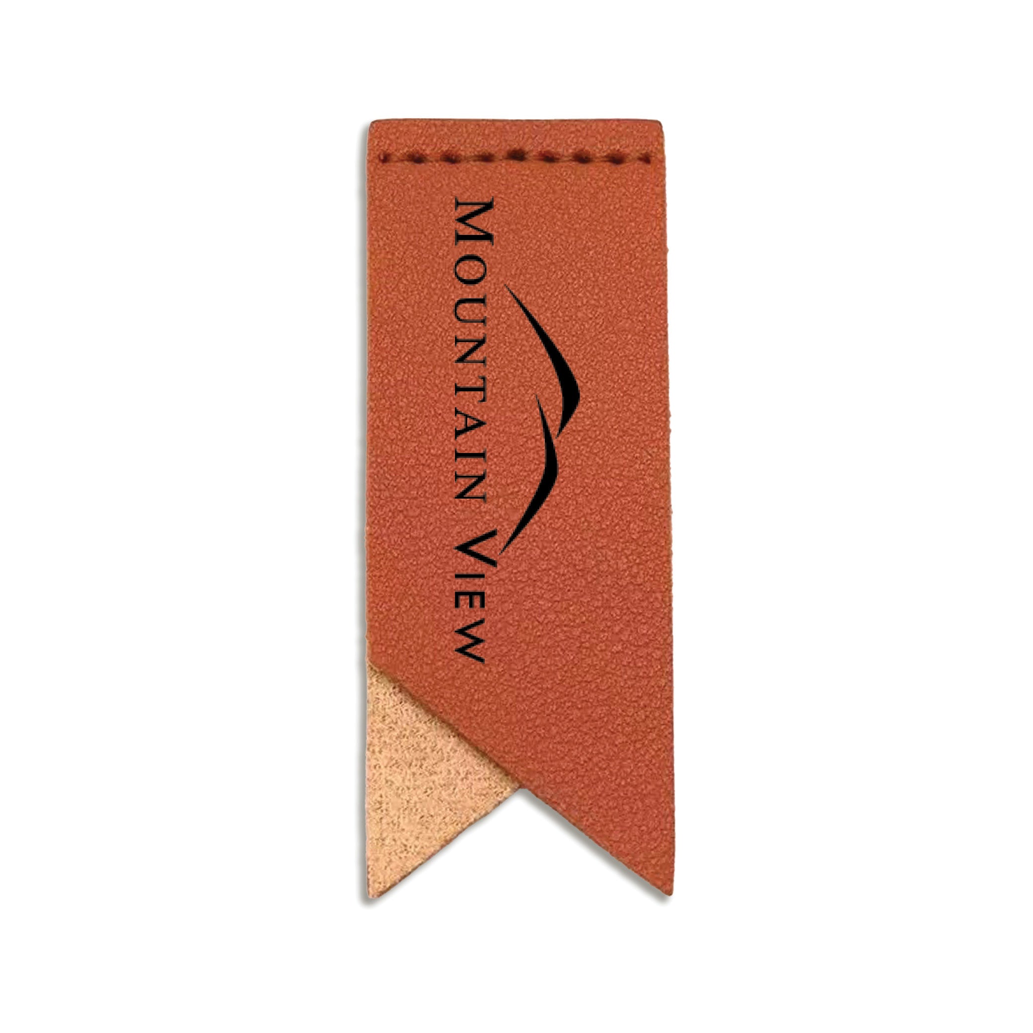 Handmade Leather Bookmark Corner Marker Clip Read Sign Orange
