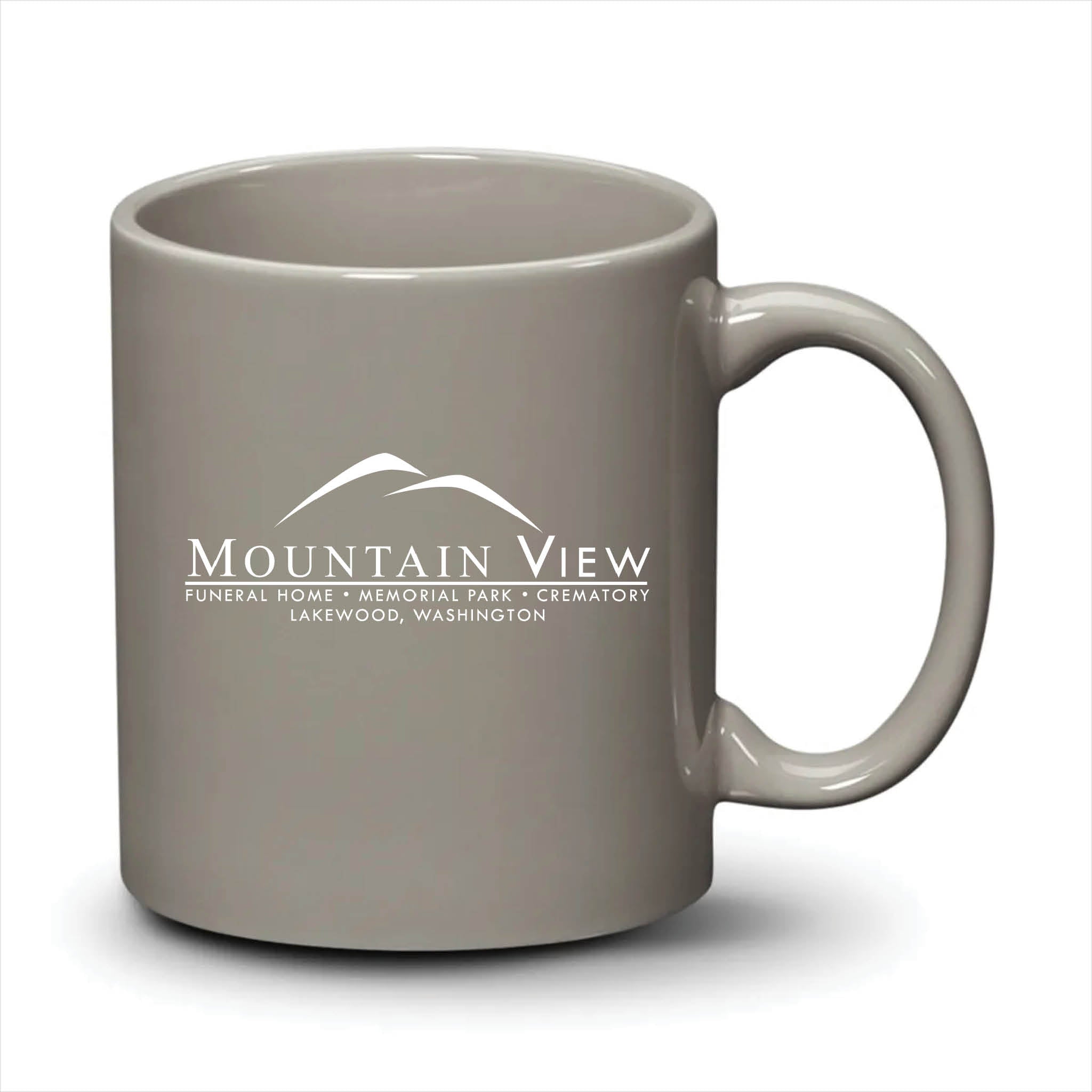 Malibu Mug Light Grey White Logo