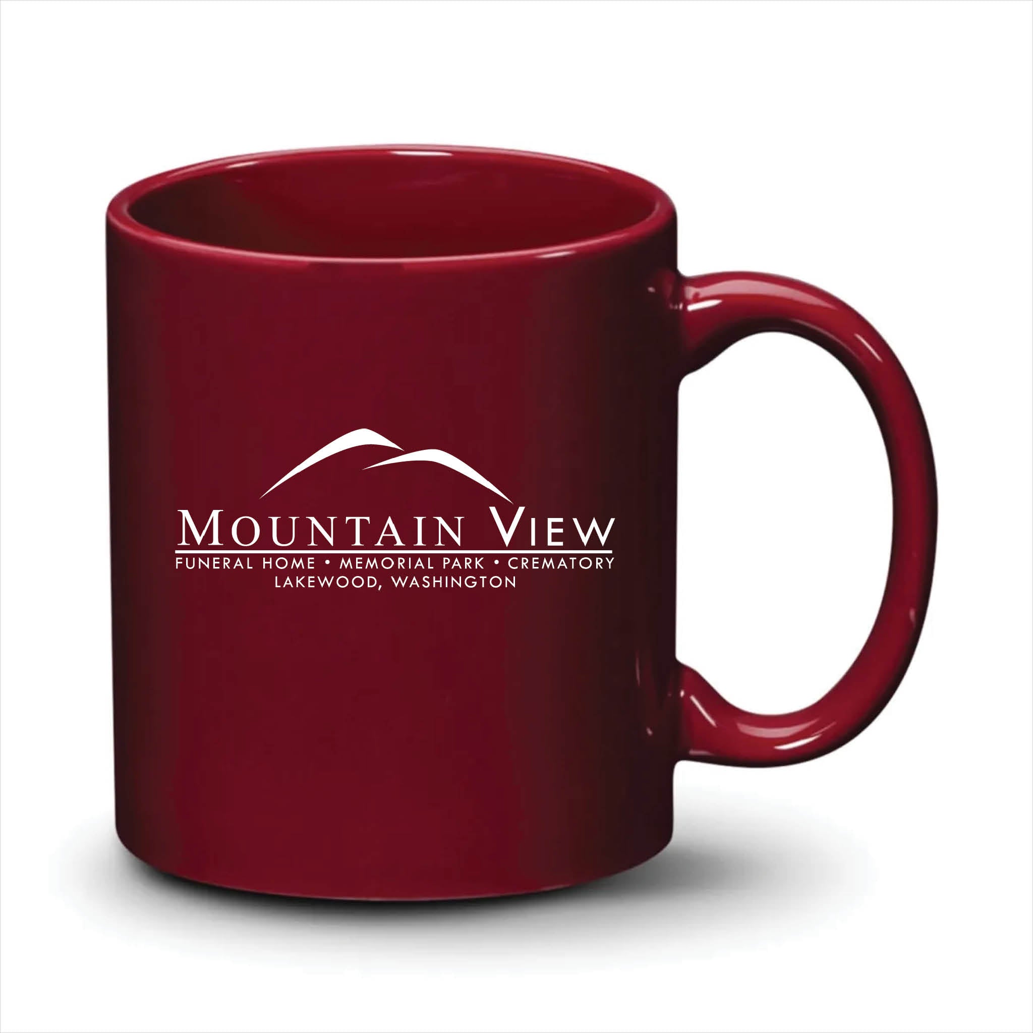 Malibu Mug Burgundy White Logo