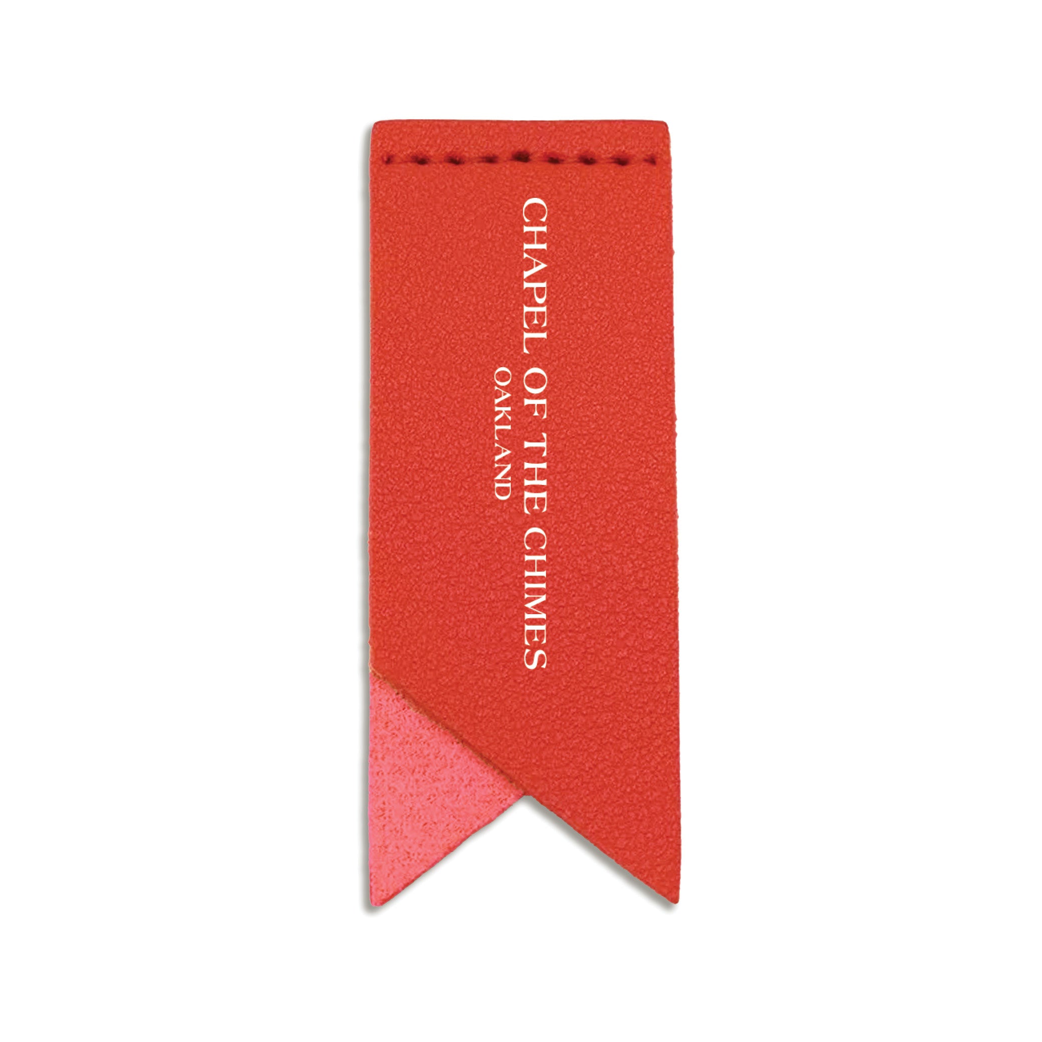 Handmade Leather Bookmark Corner Marker Clip Read Sign Red