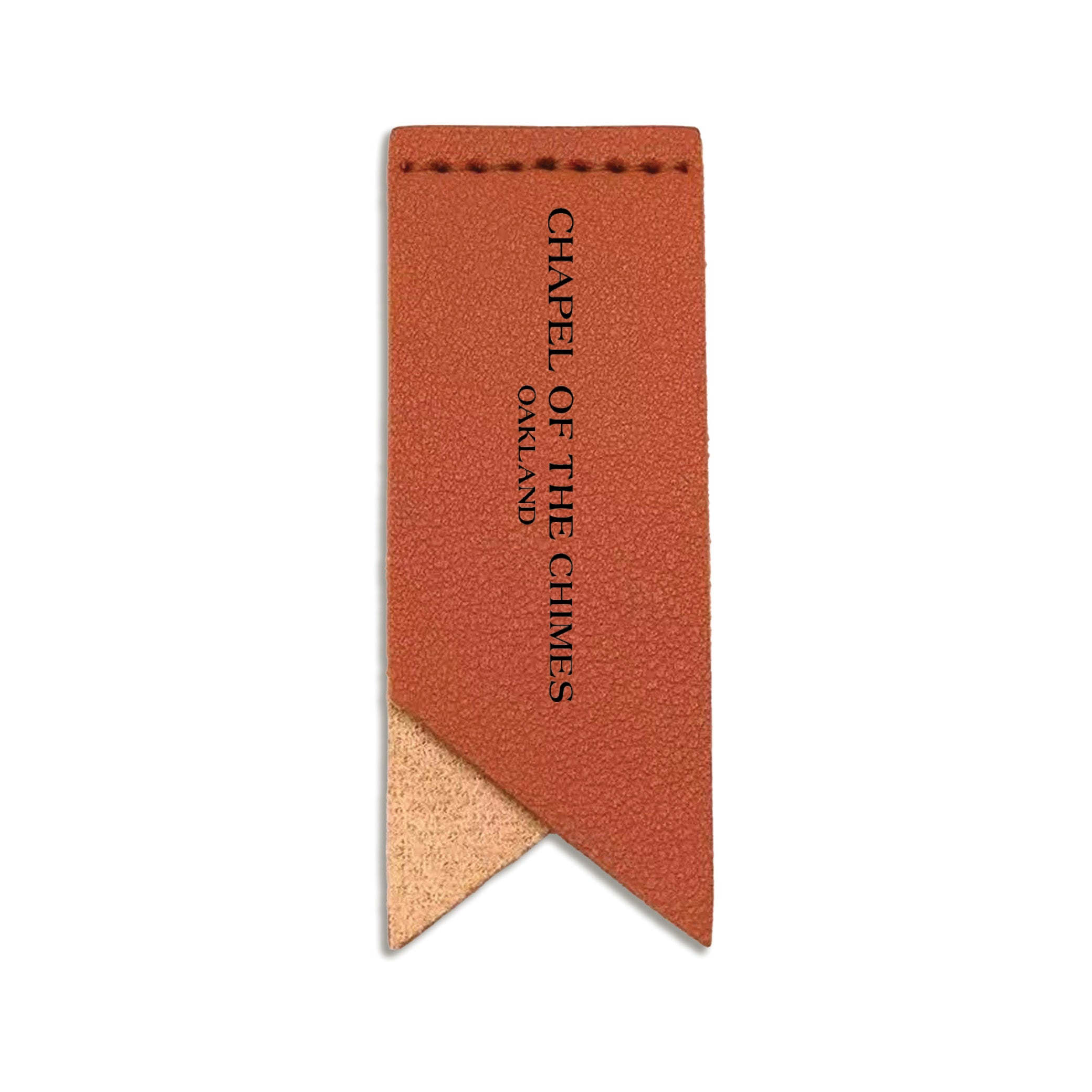 Handmade Leather Bookmark Corner Marker Clip Read Sign Orange