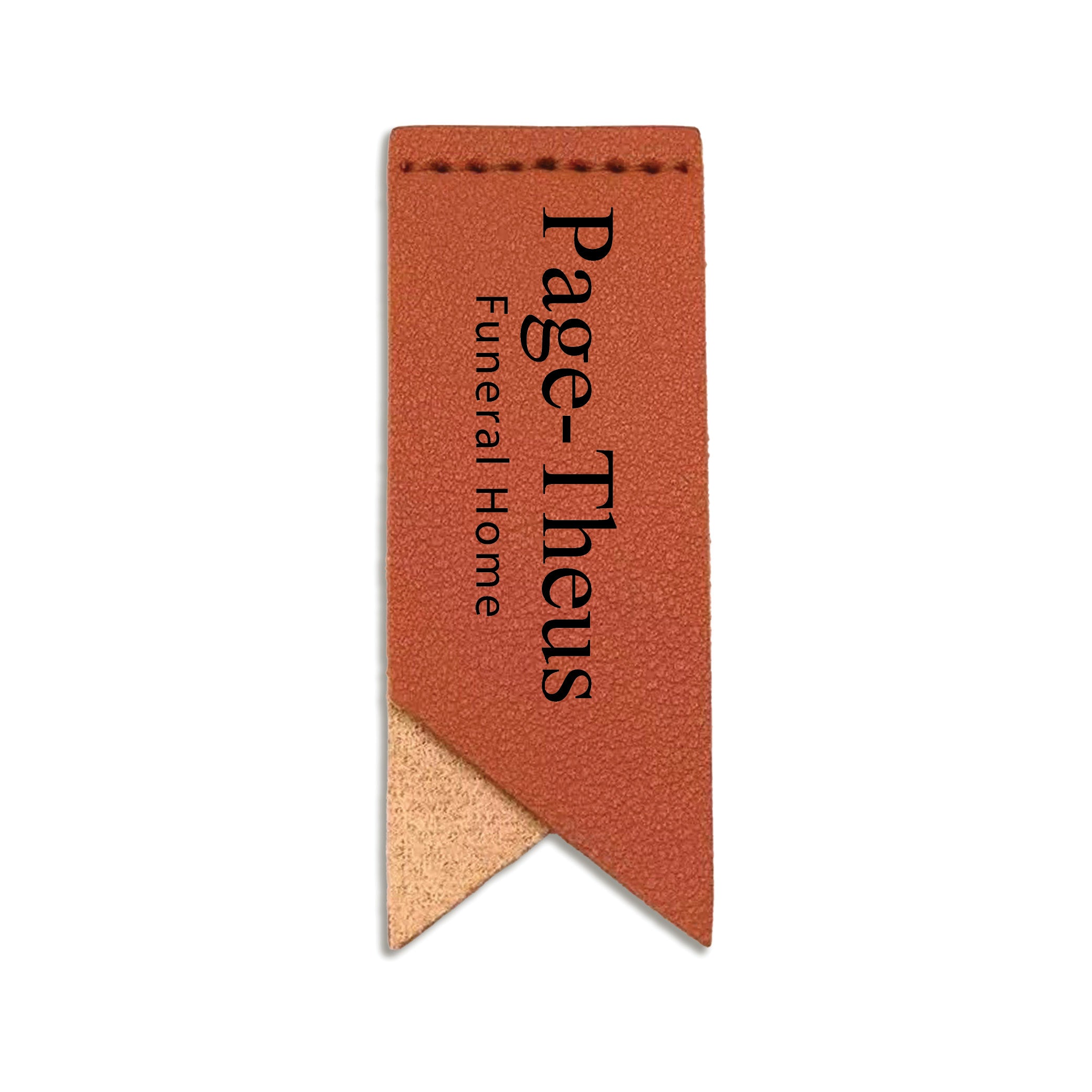 Handmade Leather Bookmark Corner Marker Clip Read Sign Orange