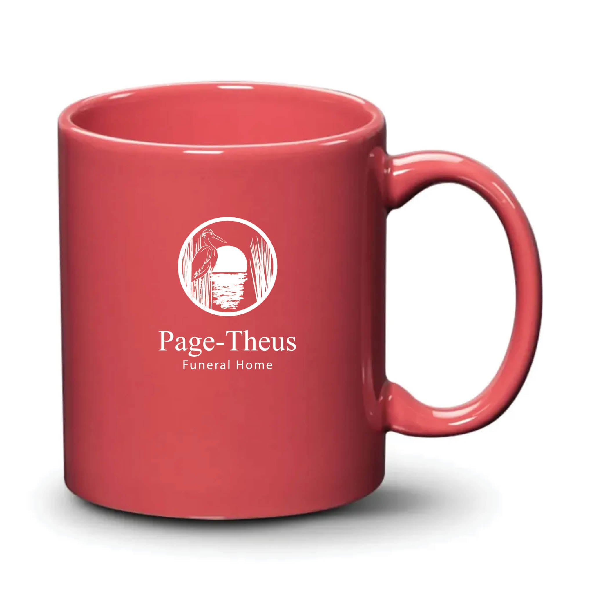 Malibu Mug Coral White Logo