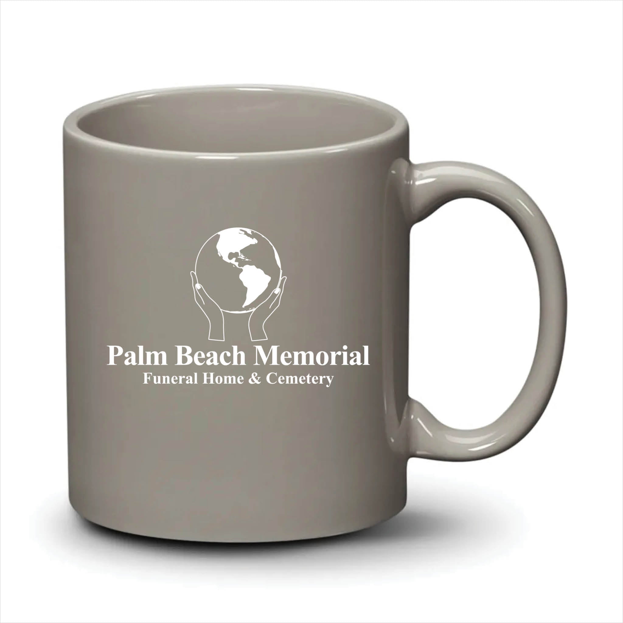 Malibu Mug Light Grey White Logo