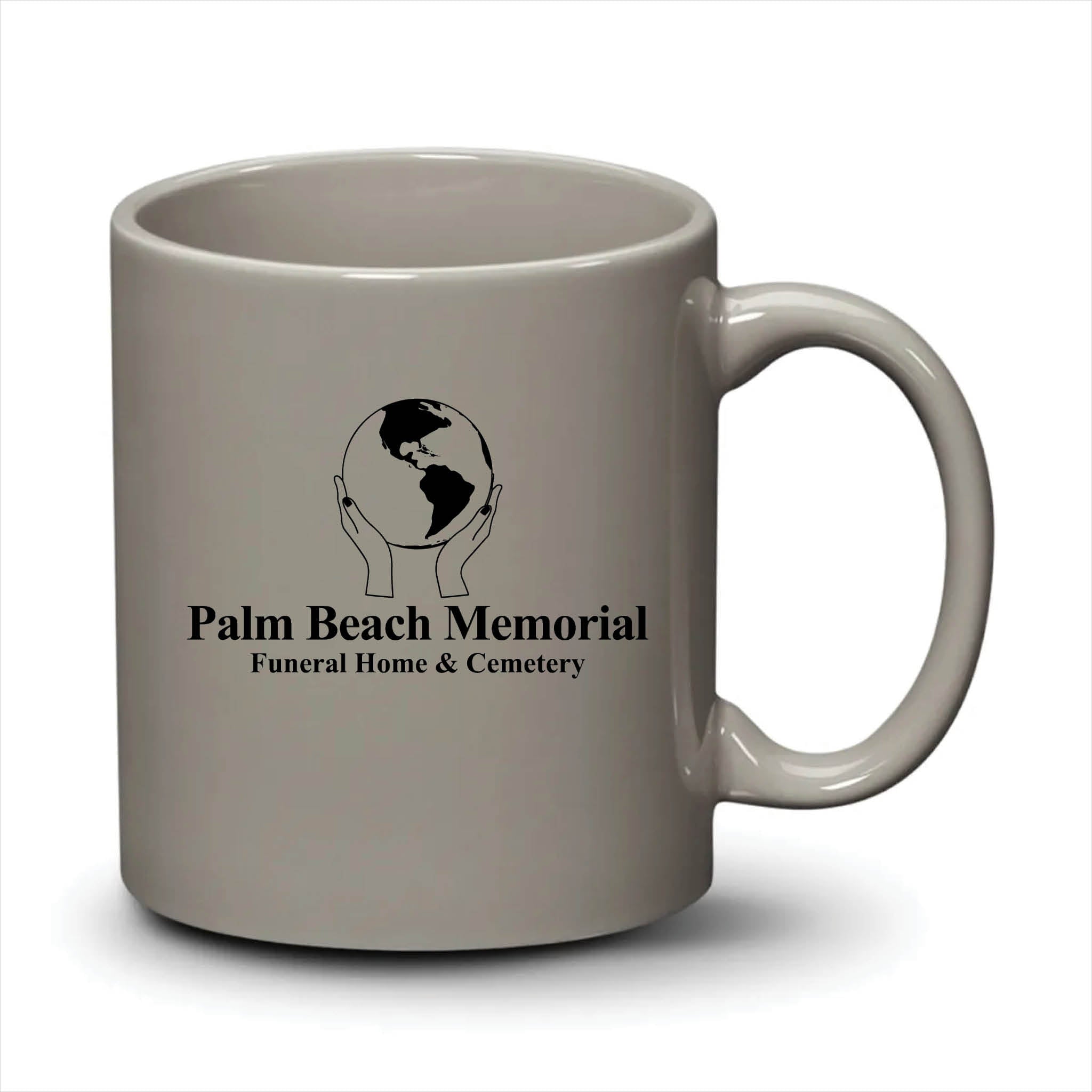 Malibu Mug Light Grey Black Logo