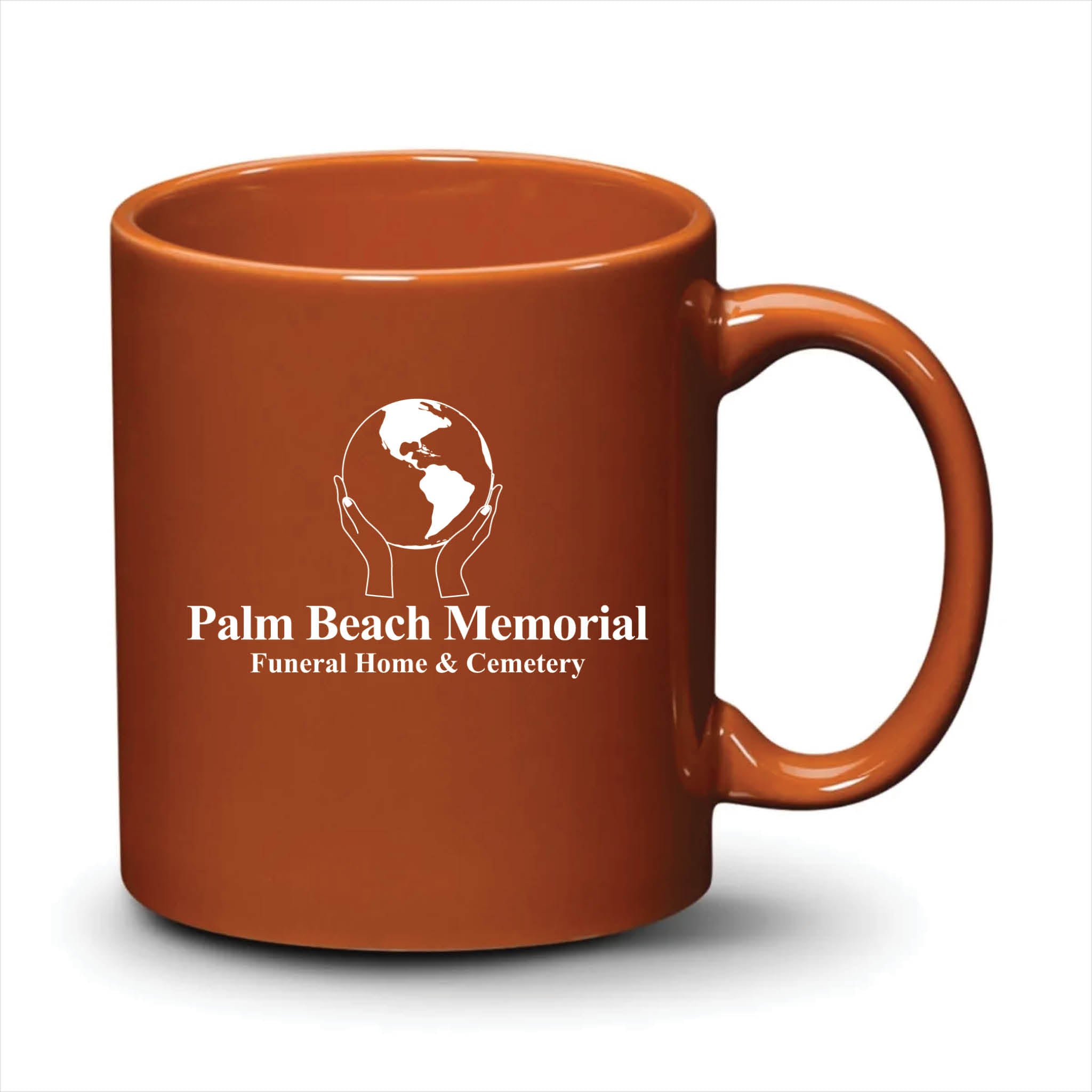 Malibu Mug Burnt Orange White Logo