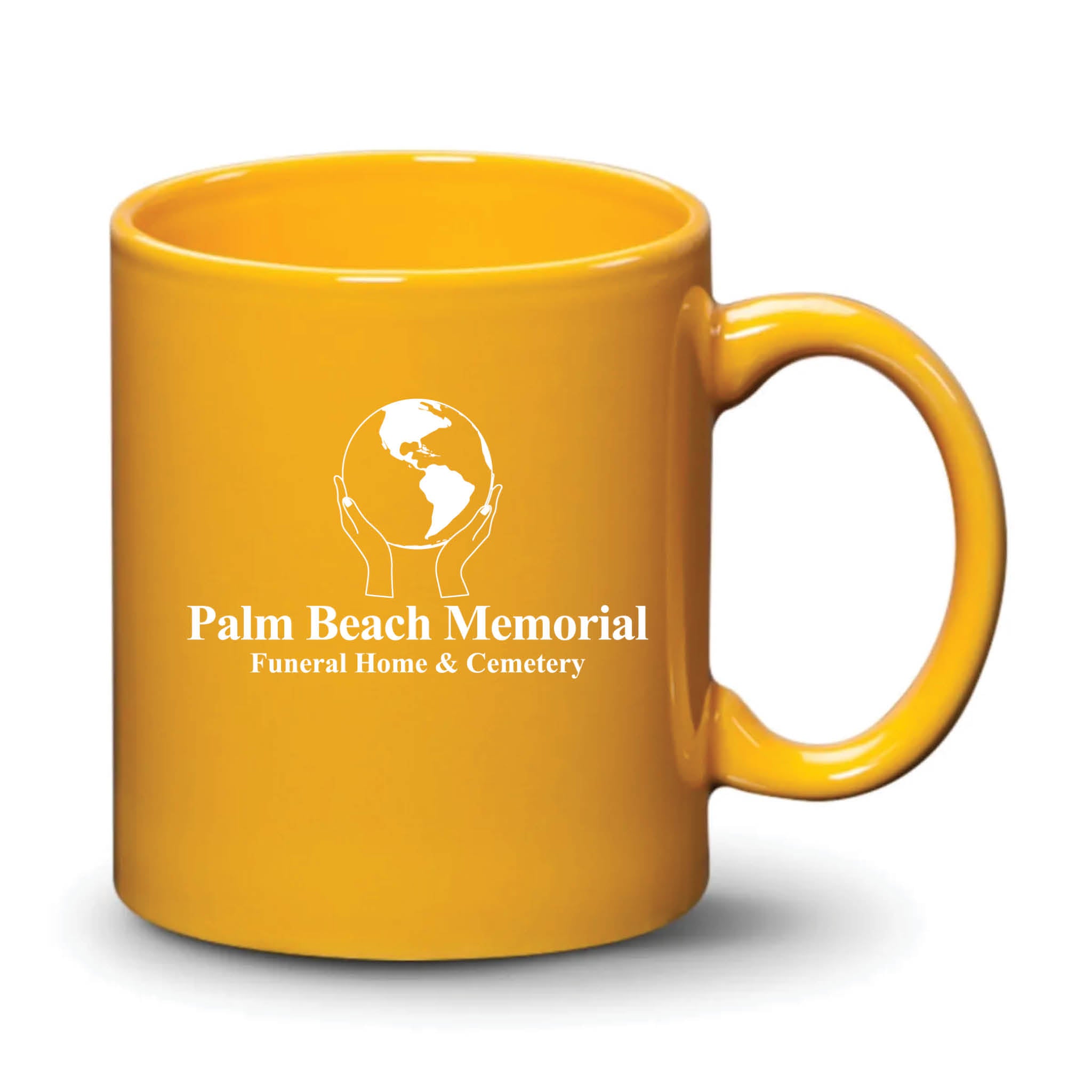 Malibu Mug Gamboge White Logo